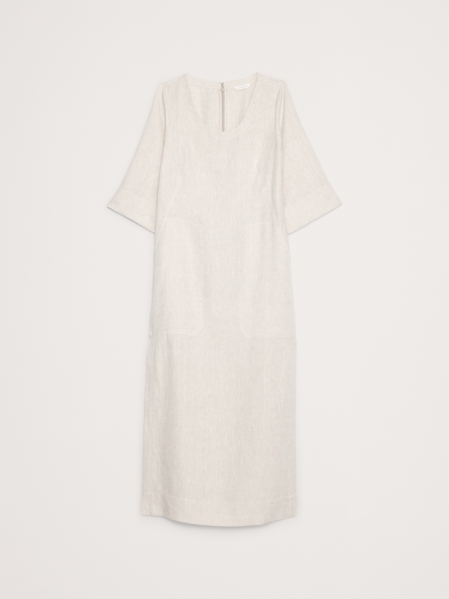 Image number 7 showing, Linen Scoop-Neck Maxi Dress
