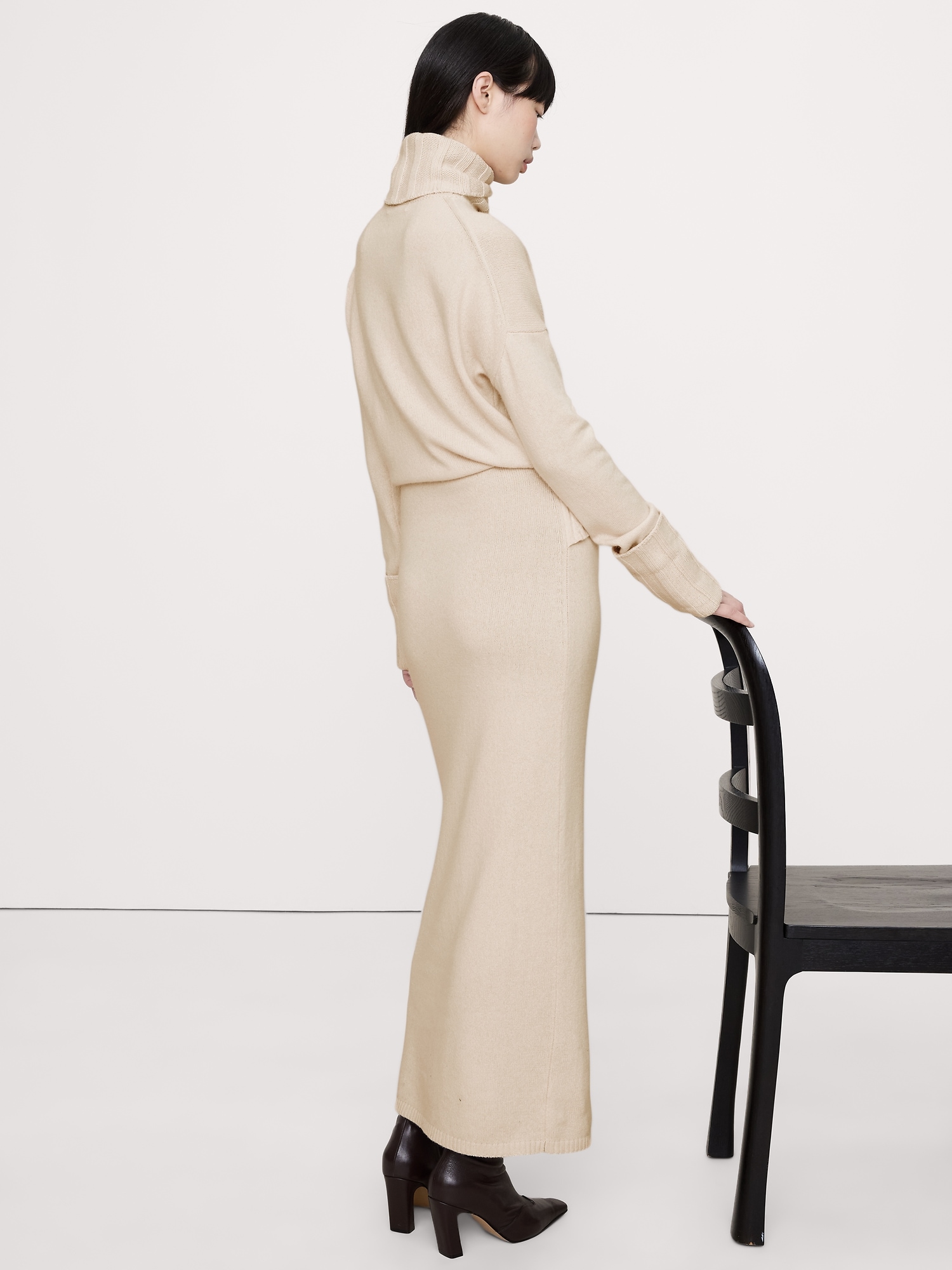 Image number 2 showing, Merino-Cotton Maxi Sweater Dress