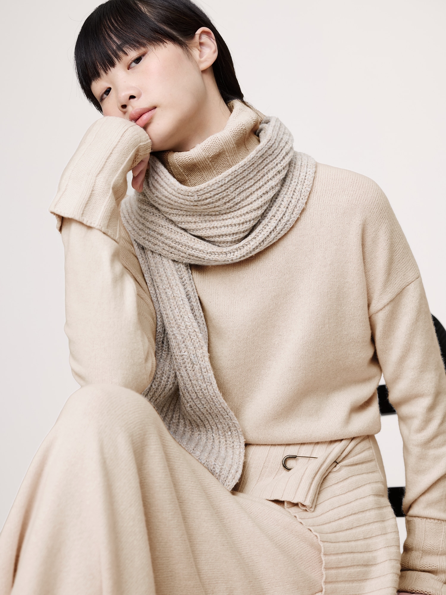 Image number 3 showing, Merino-Cotton Maxi Sweater Dress