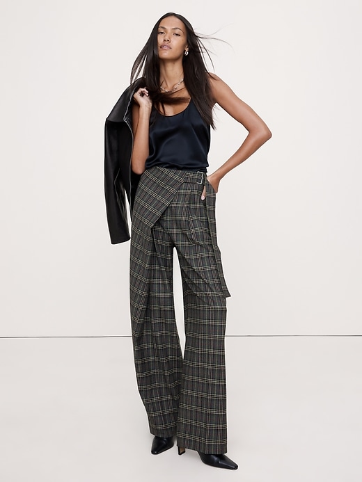 High-Rise Straight Crossover Flannel Pant | Banana Republic High-Rise Straight Crossover Flannel Pant | Banana Republic