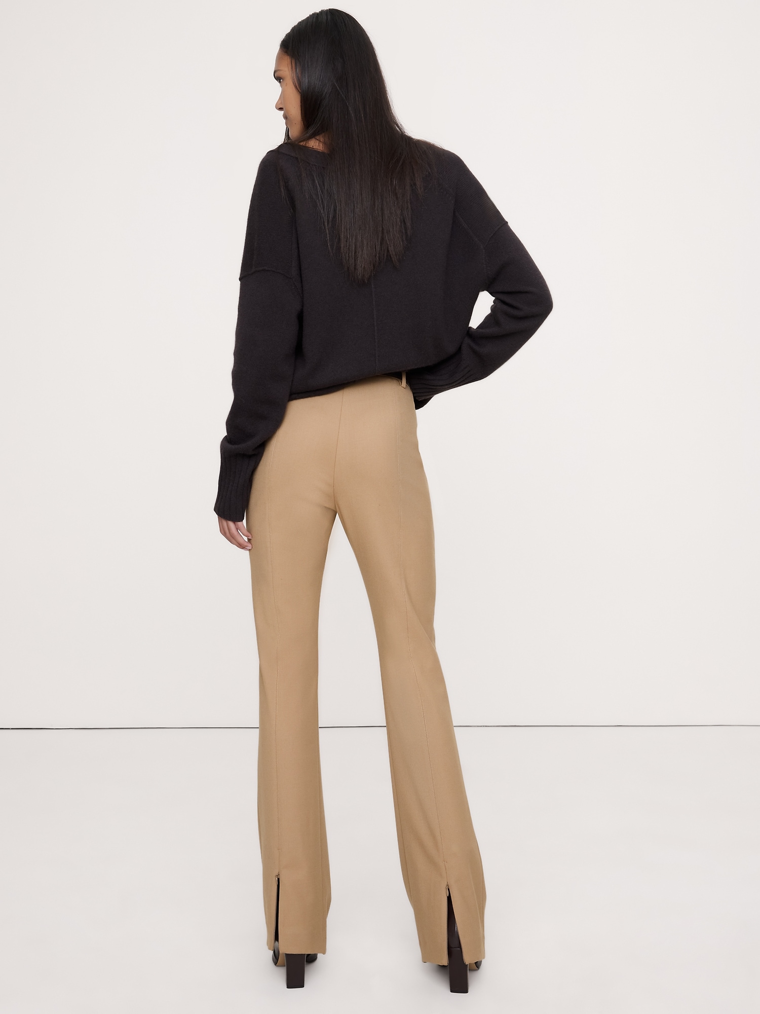 Image number 5 showing, High-Rise Skinny Puddle Flannel Pant
