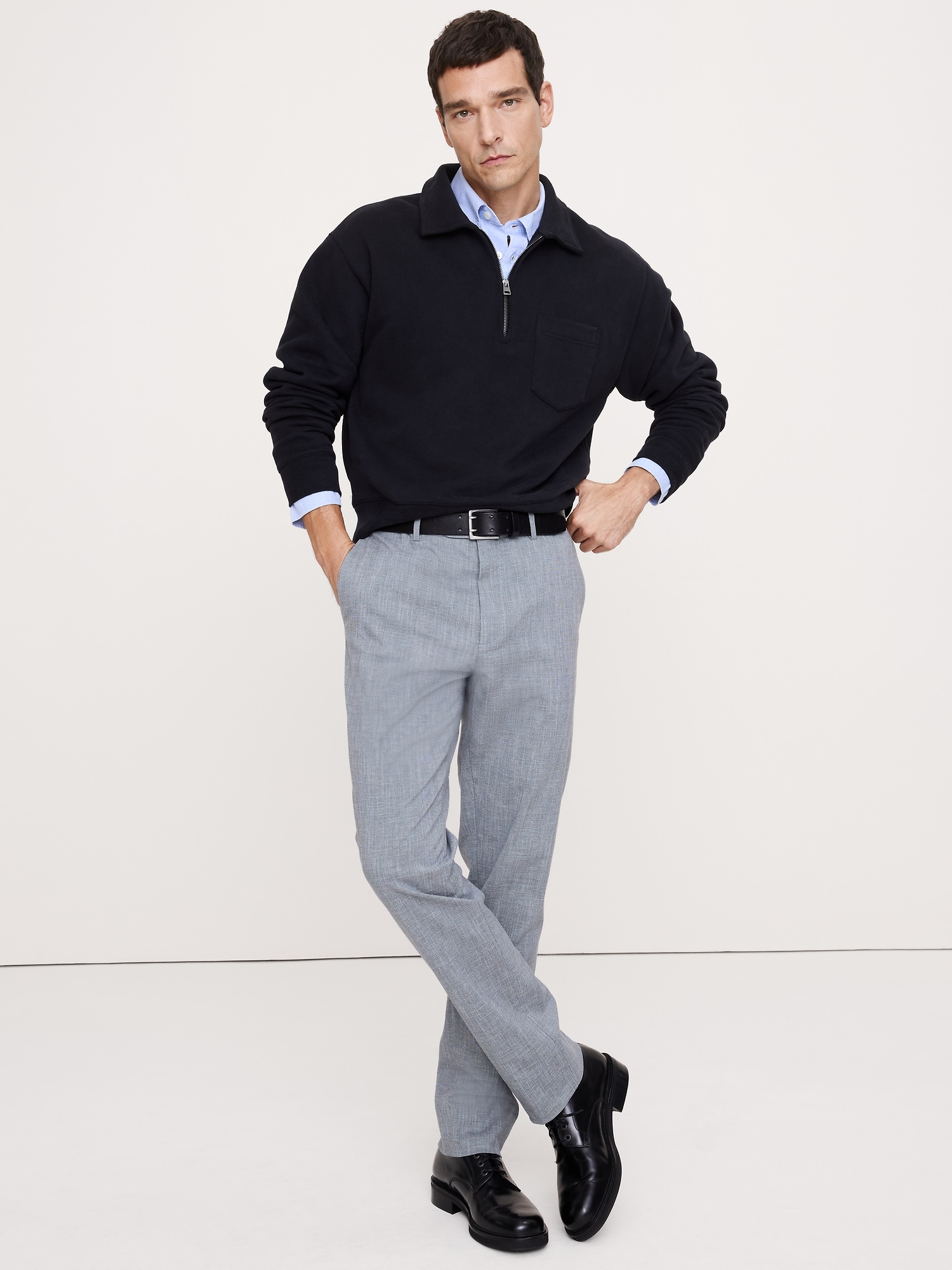 Slim Wrinkle-Resistant Dress Pant - Blue Gray