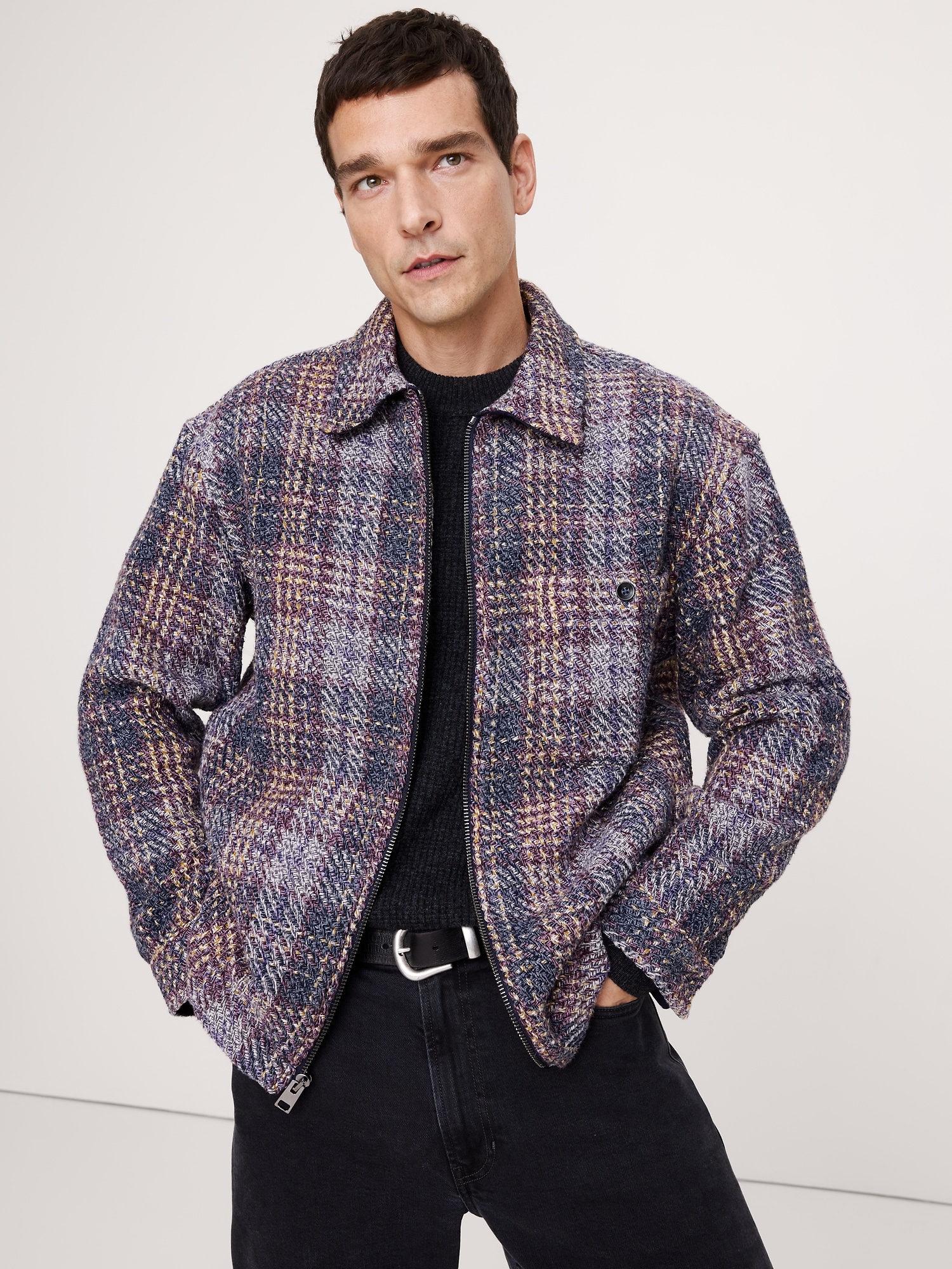 Image number 1 showing, Relaxed-Fit Plaid Garage Jacket