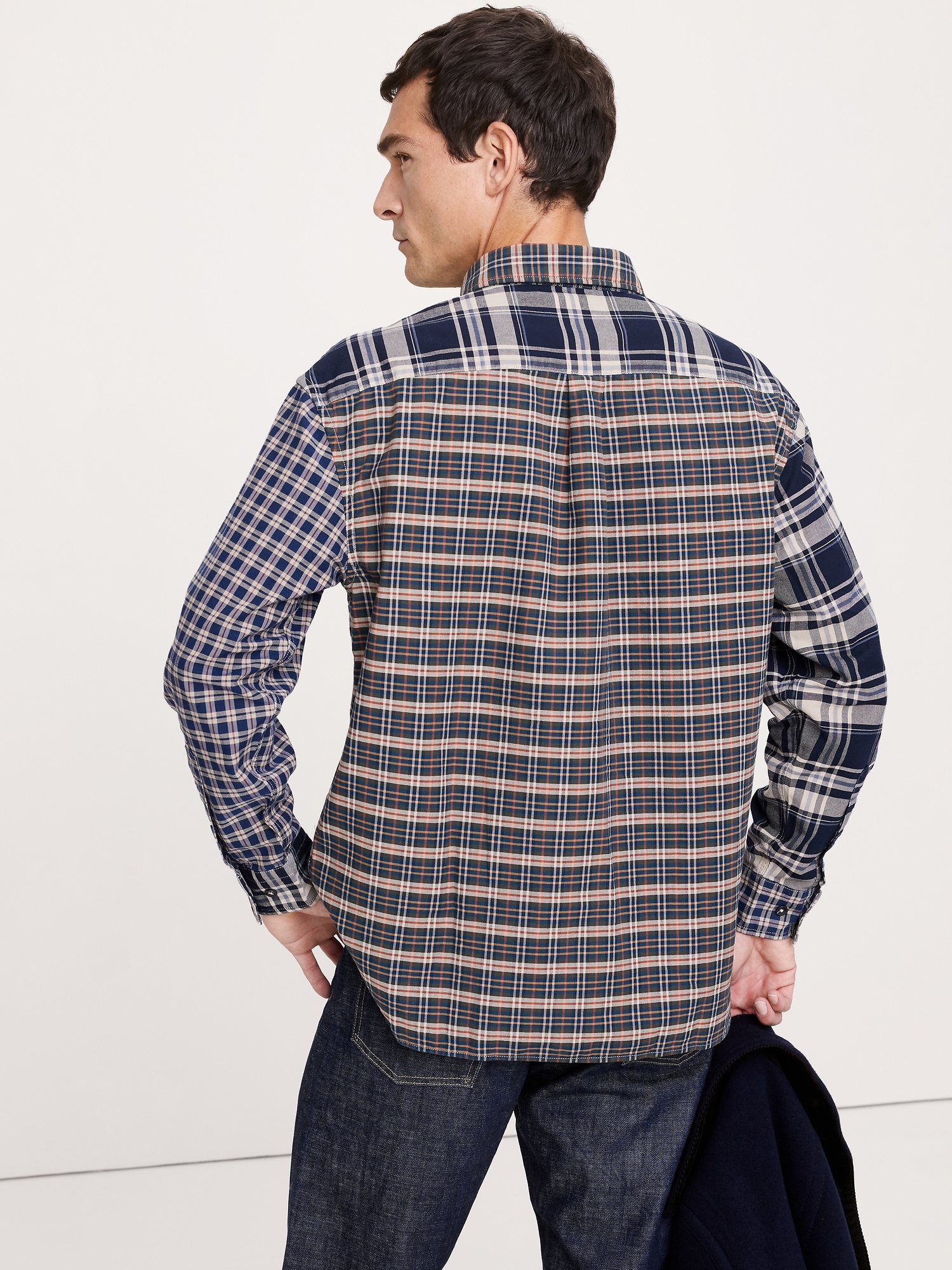 Image number 2 showing, Relaxed-Fit Patchwork Oxford Shirt