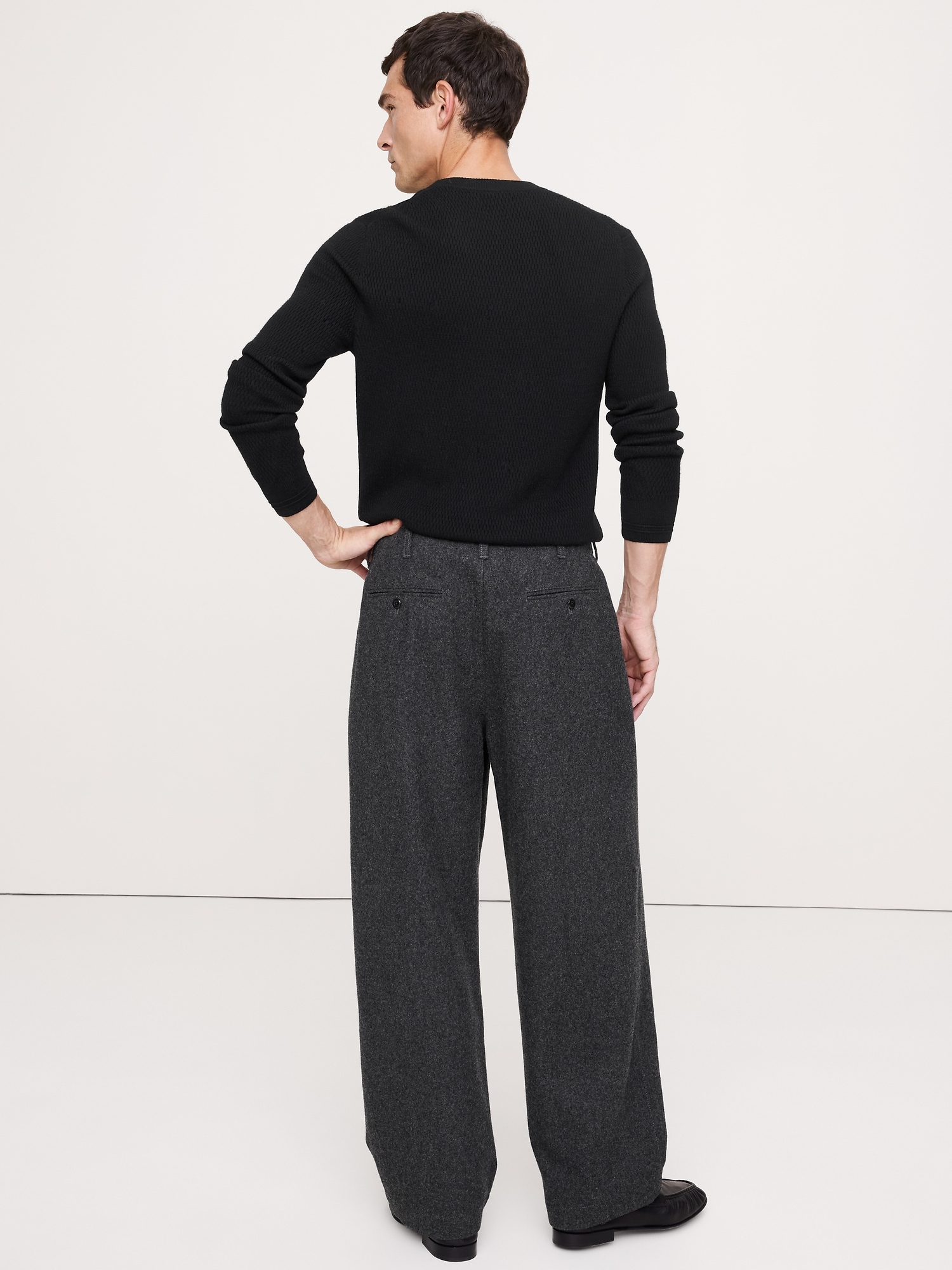 Image number 3 showing, Loose Pleated Wool-Blend Pant