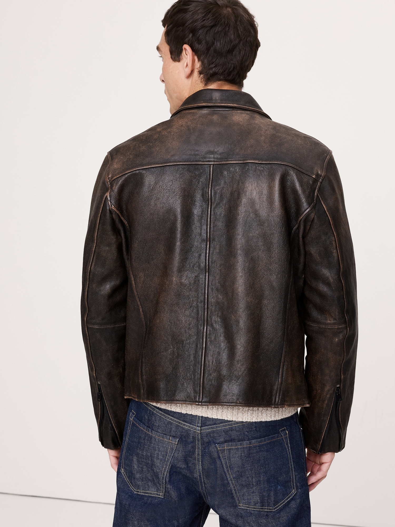 Image number 3 showing, Leather Racing Jacket