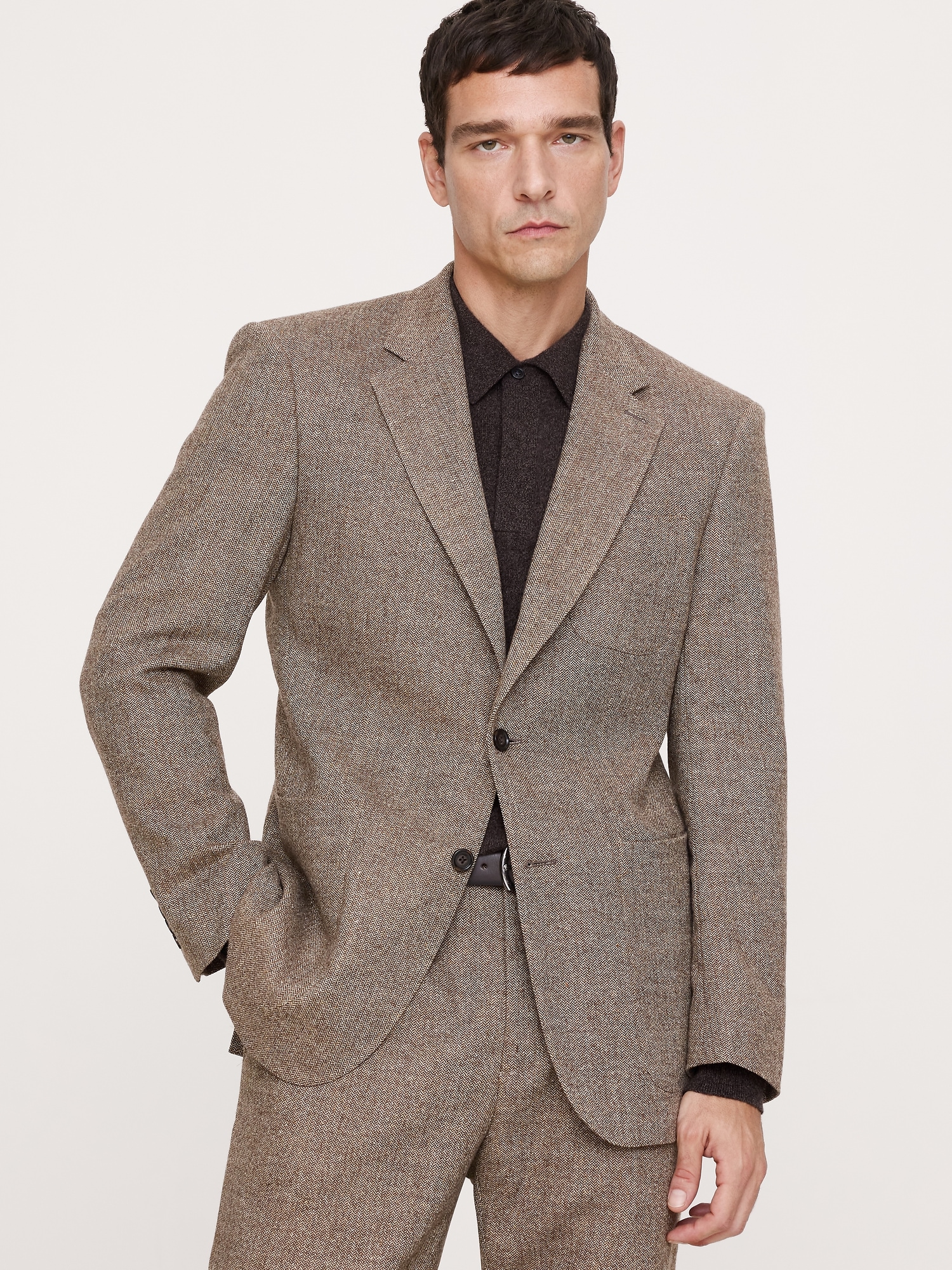 Italian Wool-Blend Suit Jacket