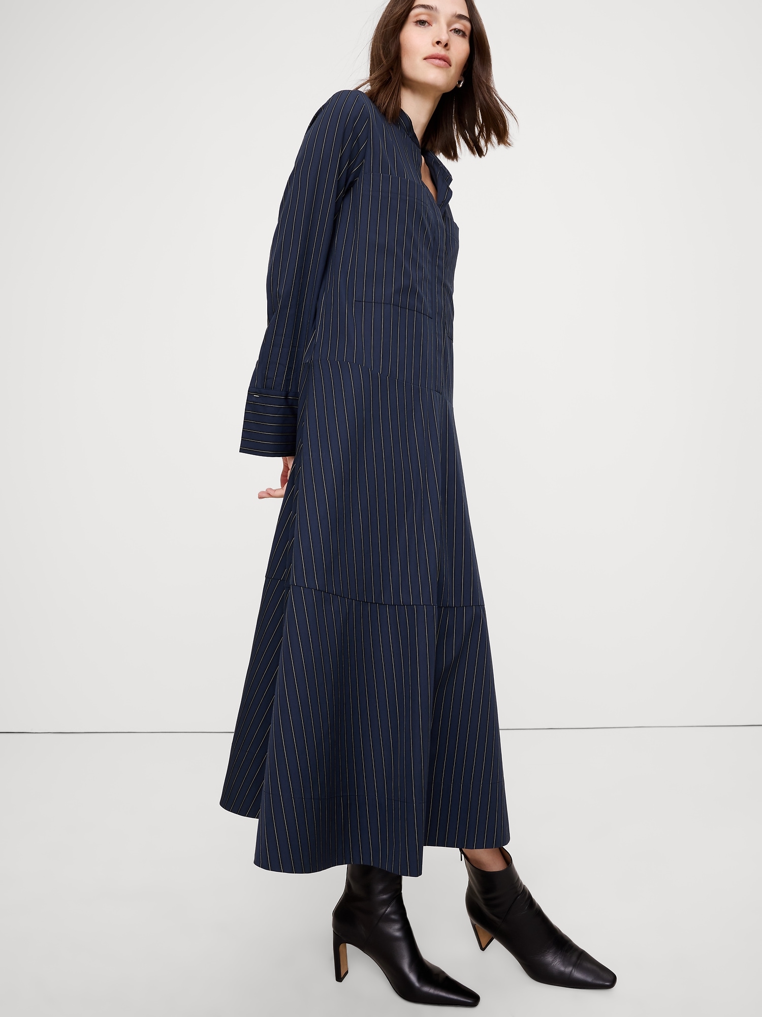 Image number 3 showing, Cotton Trapeze Shirtdress