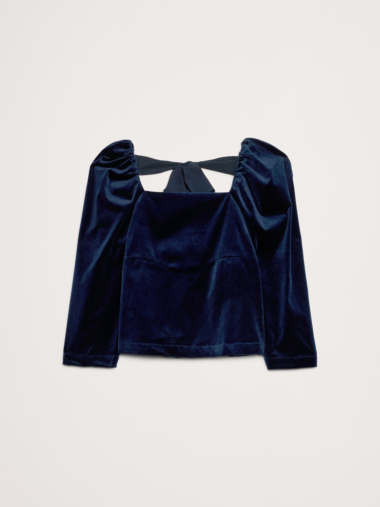 Image number 8 showing, Cotton Velvet Puff-Sleeve Top