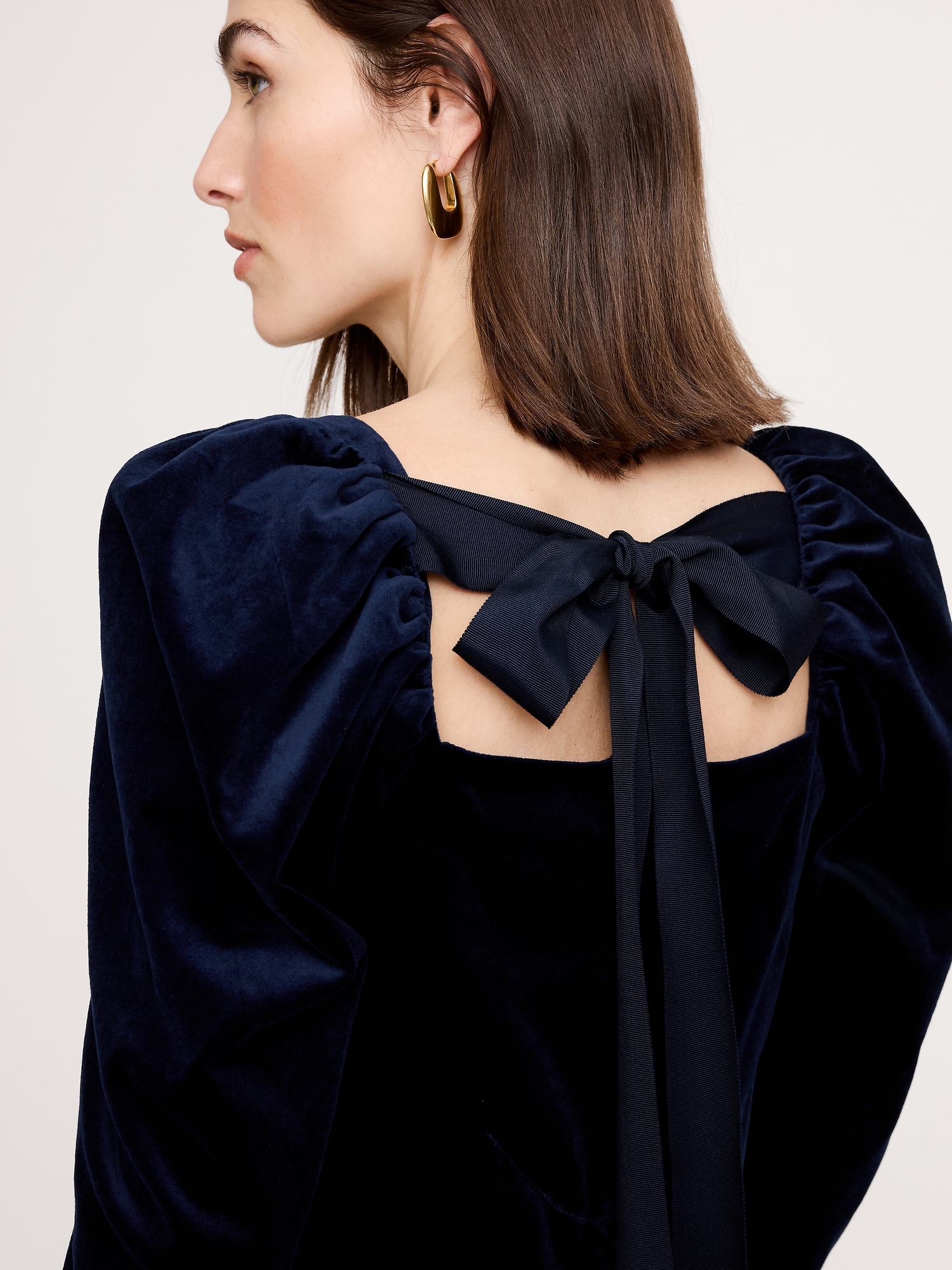 Image number 7 showing, Cotton Velvet Puff-Sleeve Top
