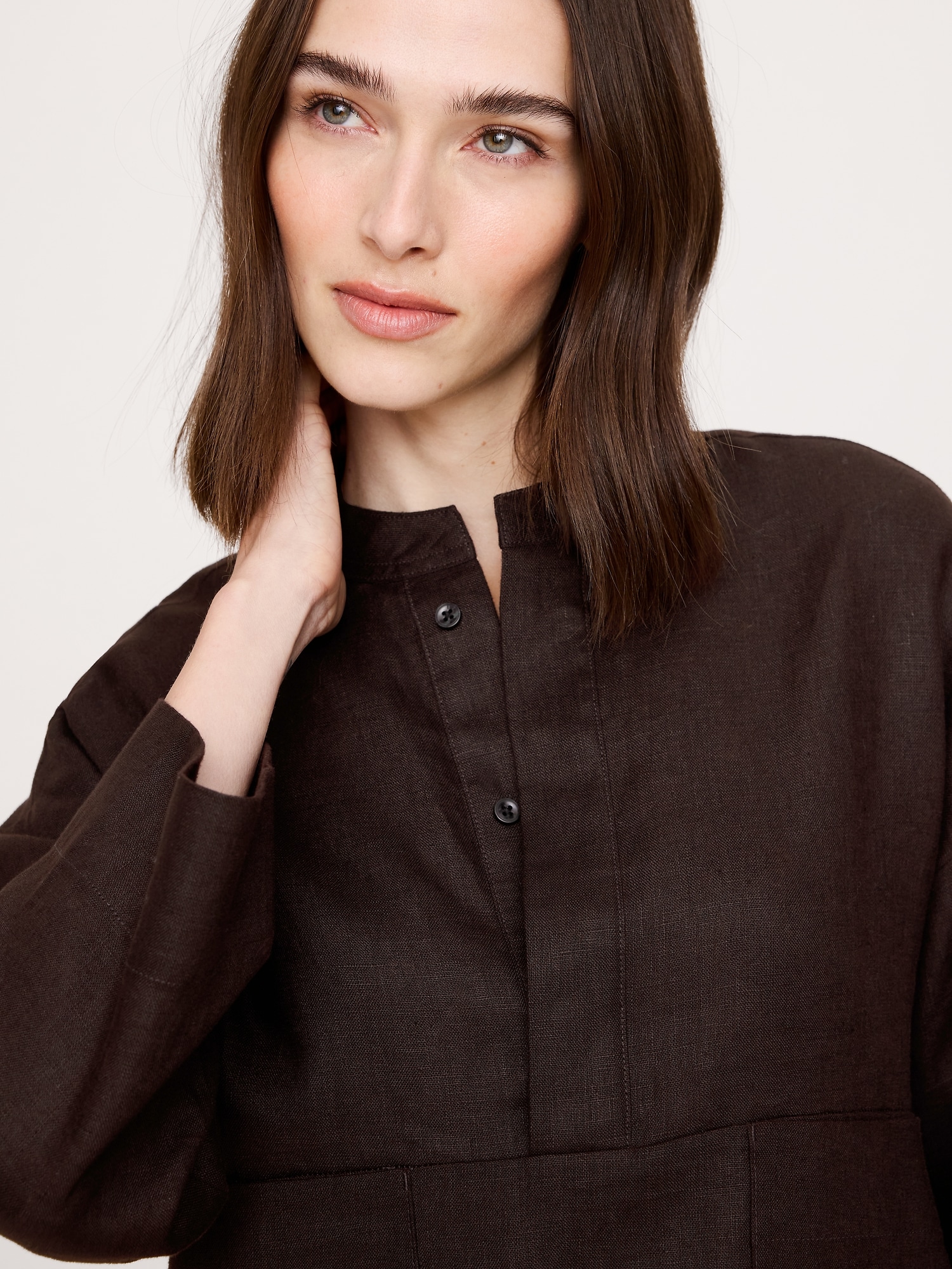 Image number 4 showing, Linen Popover Top