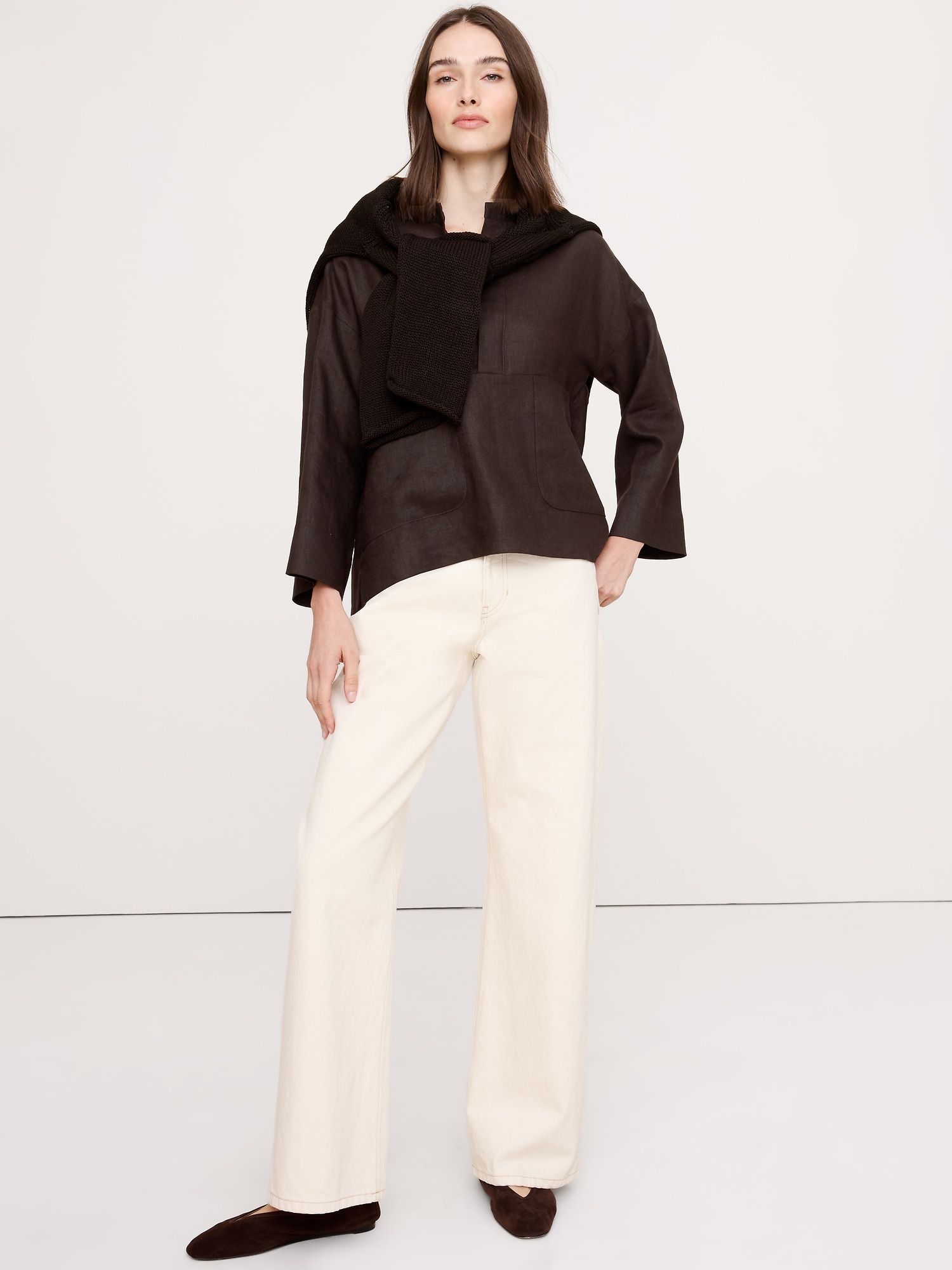 Image number 1 showing, Linen Popover Top