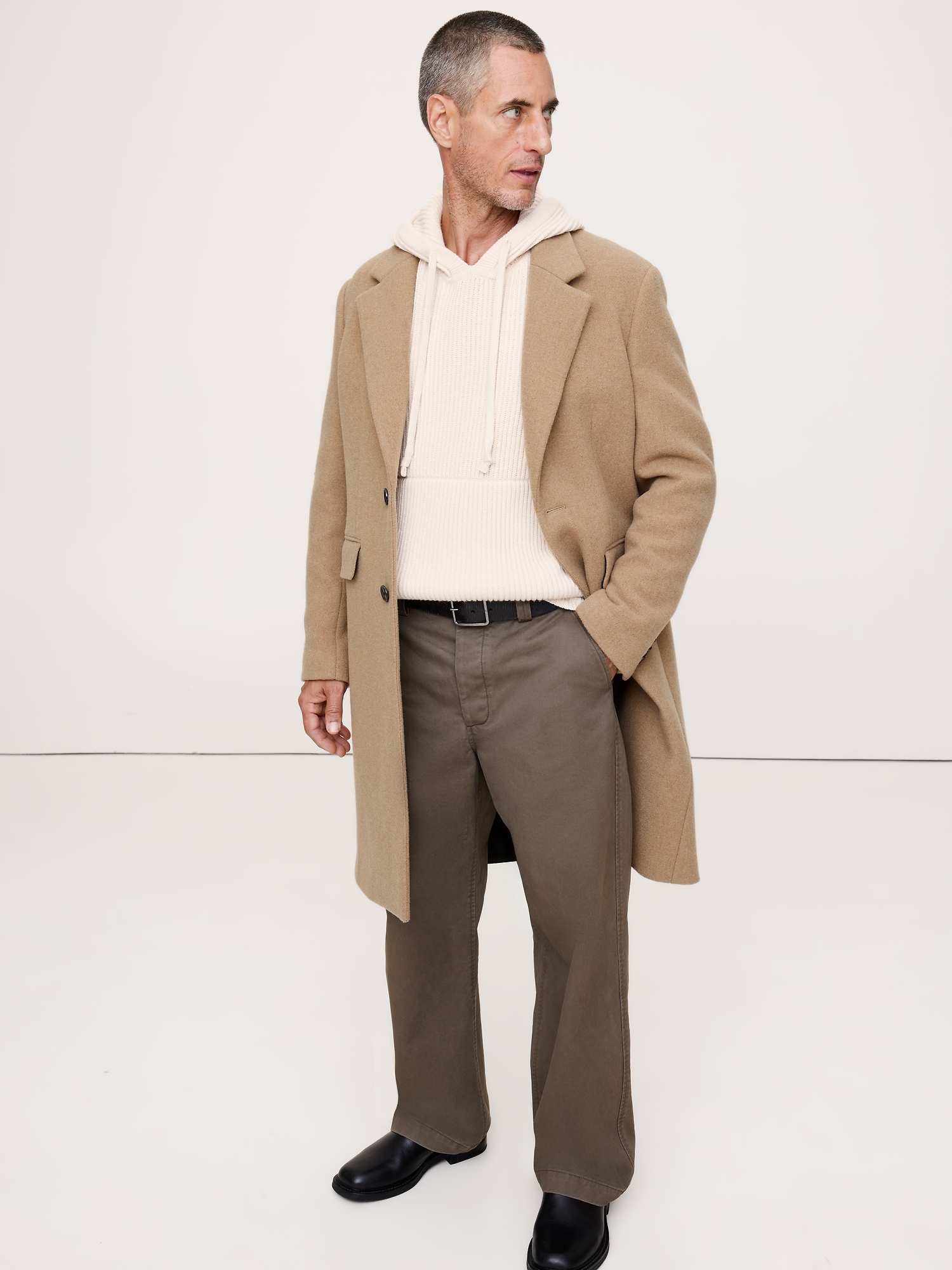 Image number 3 showing, Merino-Cotton Sweater Hoodie