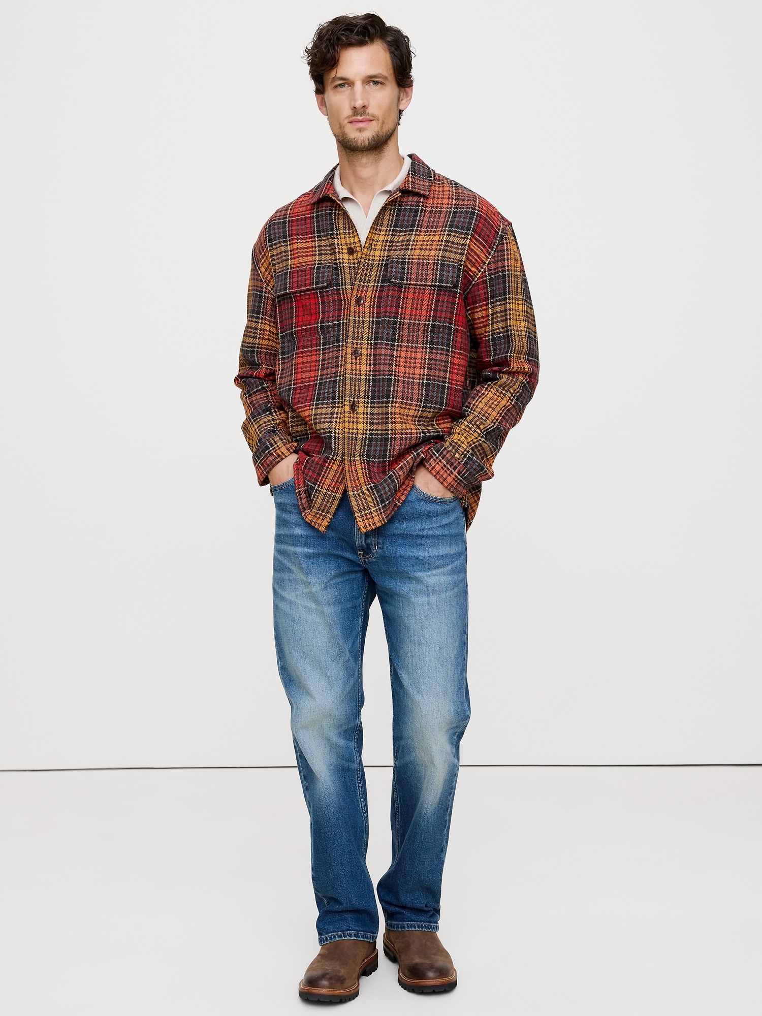 Image number 4 showing, Relaxed-Fit Plaid Cotton Overshirt
