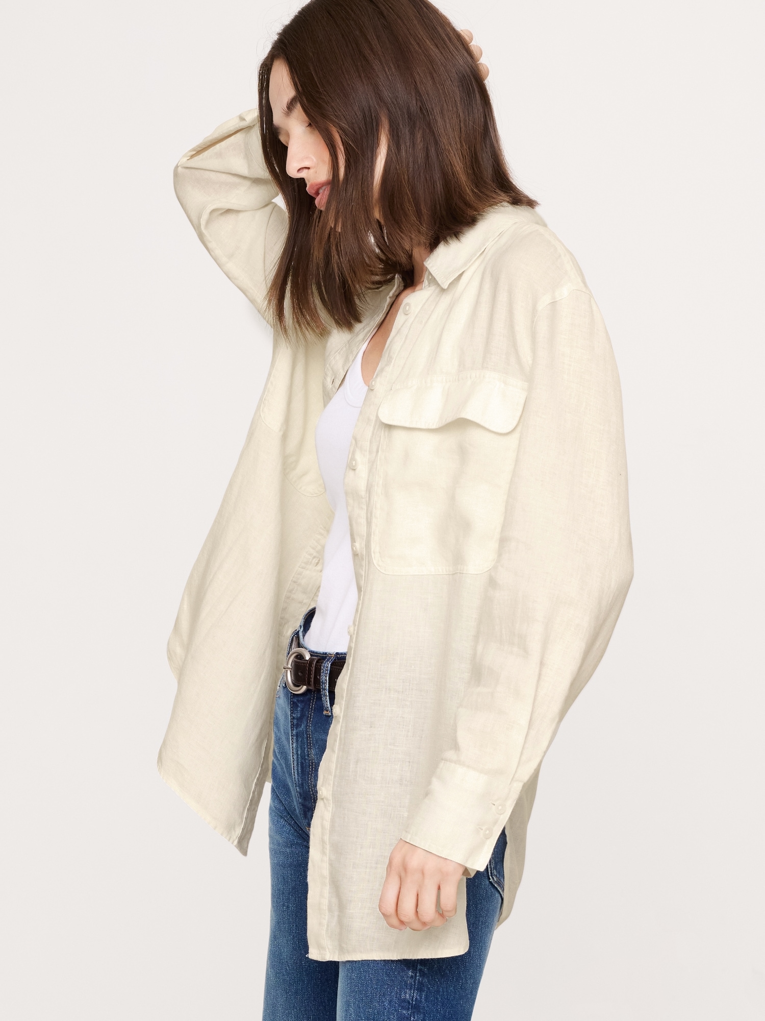 Image number 6 showing, Linen Utility Shirt