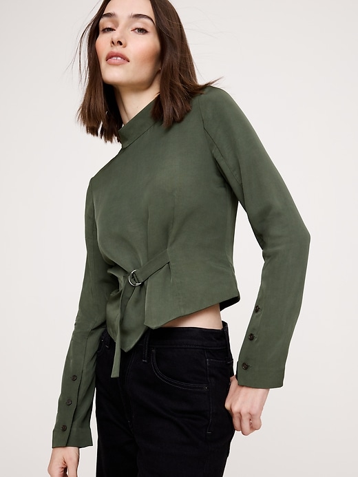 Drapey Mock-Neck Top