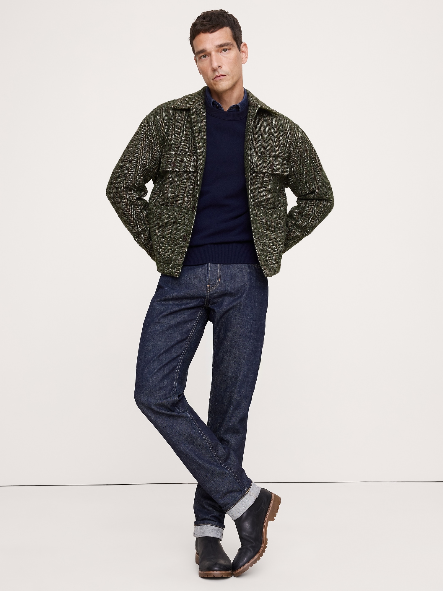Image number 3 showing, Relaxed-Fit Heavy Overshirt with Wool