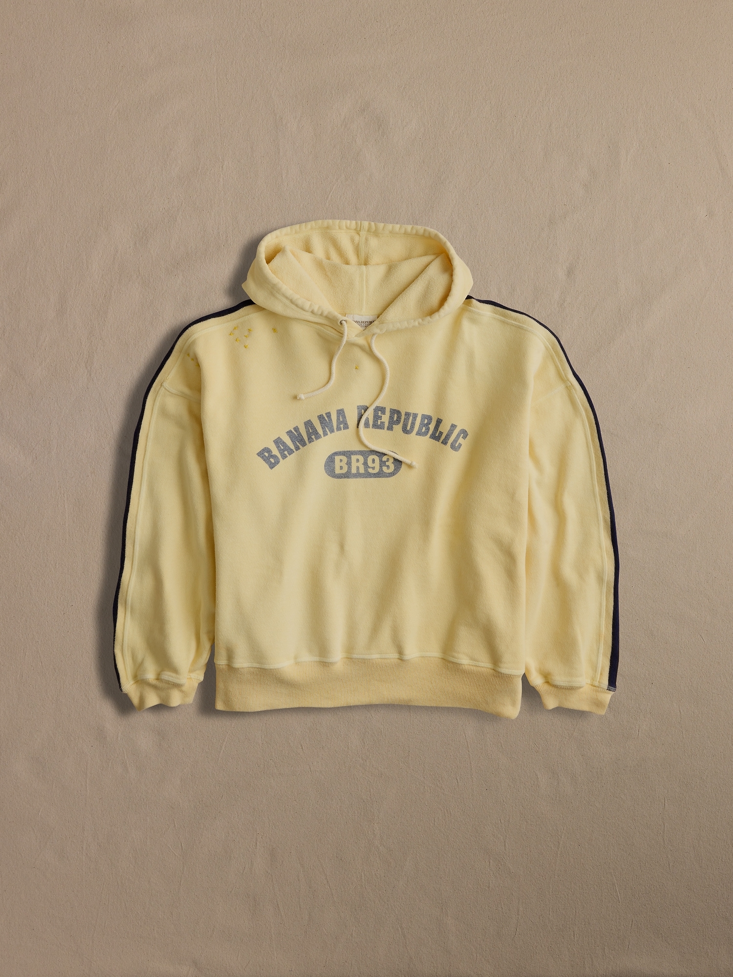 ARCHIVE Yellow Logo Hoodie size M - Pale Yellow