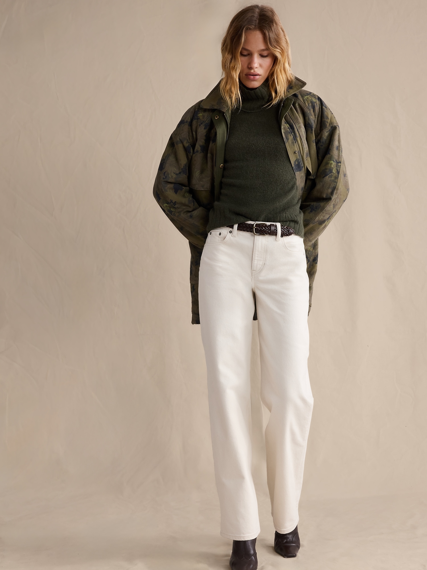 Mid-Rise 90S Loose Jean - Ecru