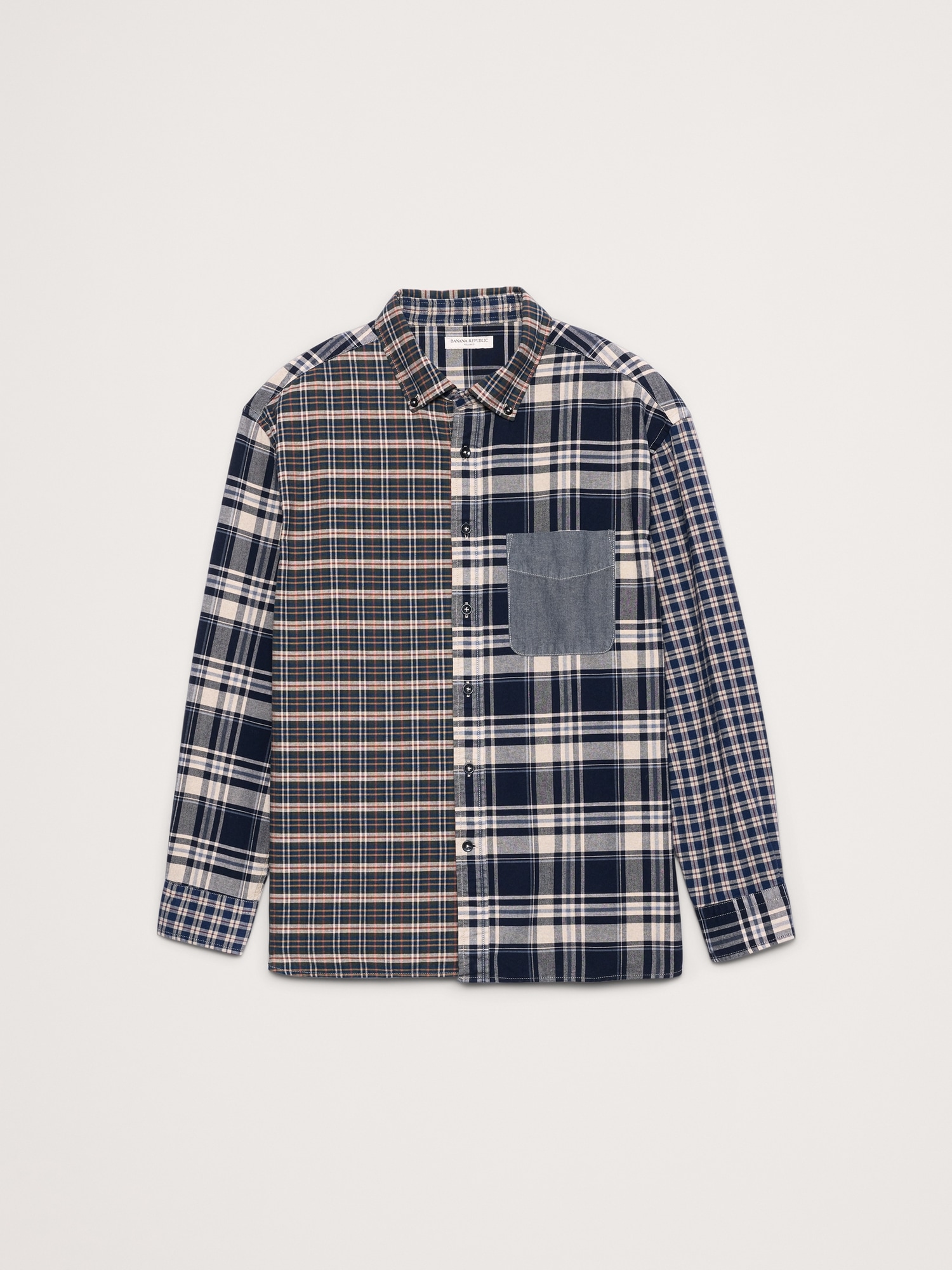 Image number 4 showing, Relaxed-Fit Patchwork Oxford Shirt
