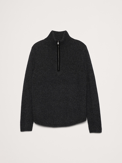 Alpaca-Wool Blend Quarter-Zip Sweater | Banana Republic