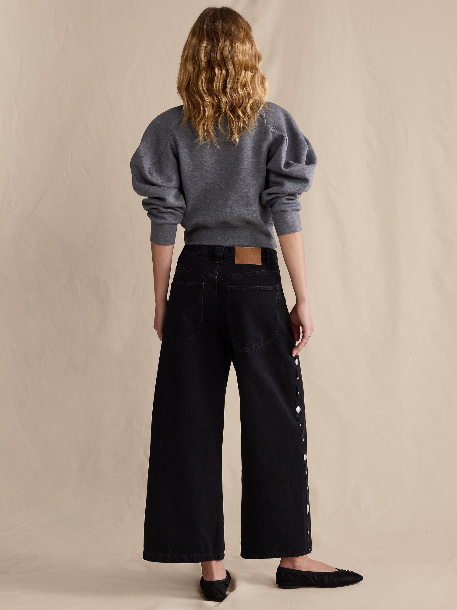 Image number 8 showing, Low-Rise Loose Studded Ankle Jean