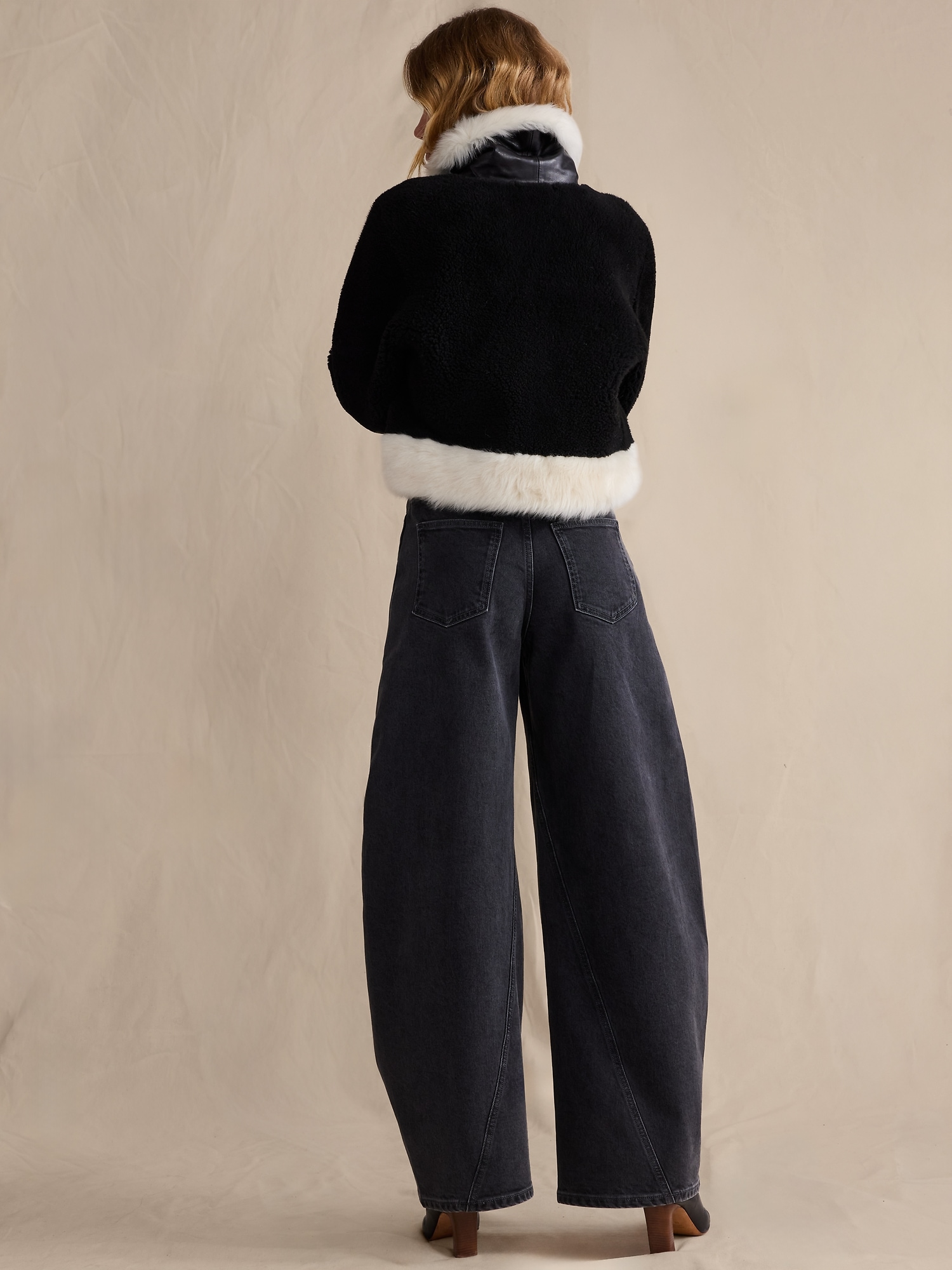 Image number 3 showing, High-Rise Loose Barrel Jean