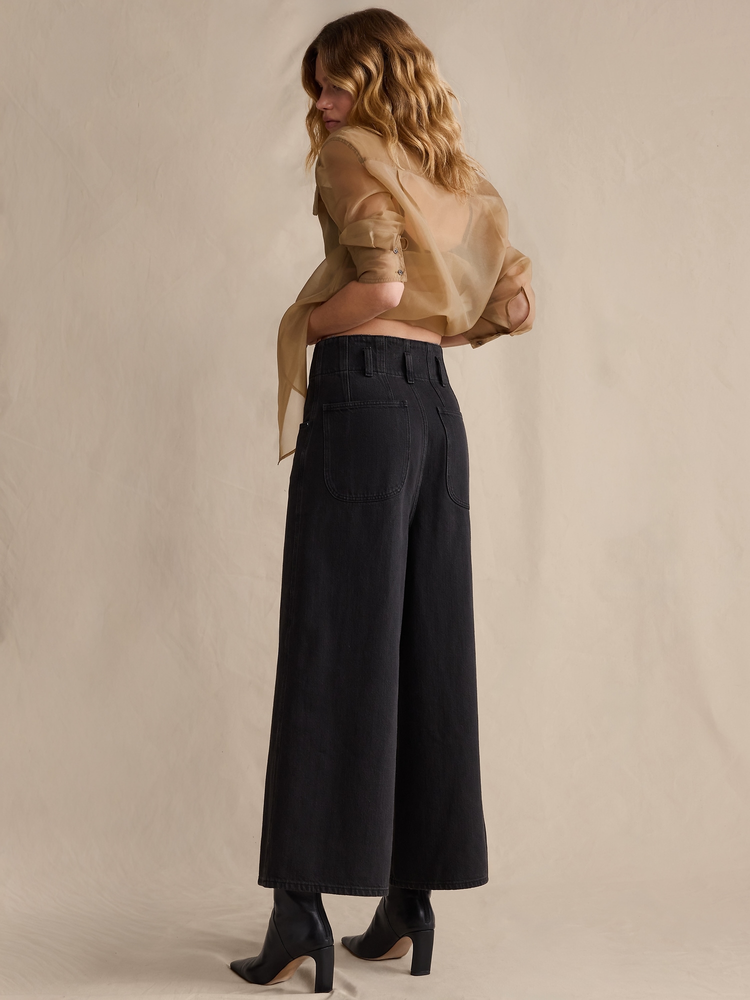 Image number 3 showing, Ultra-High Rise Culotte Jean