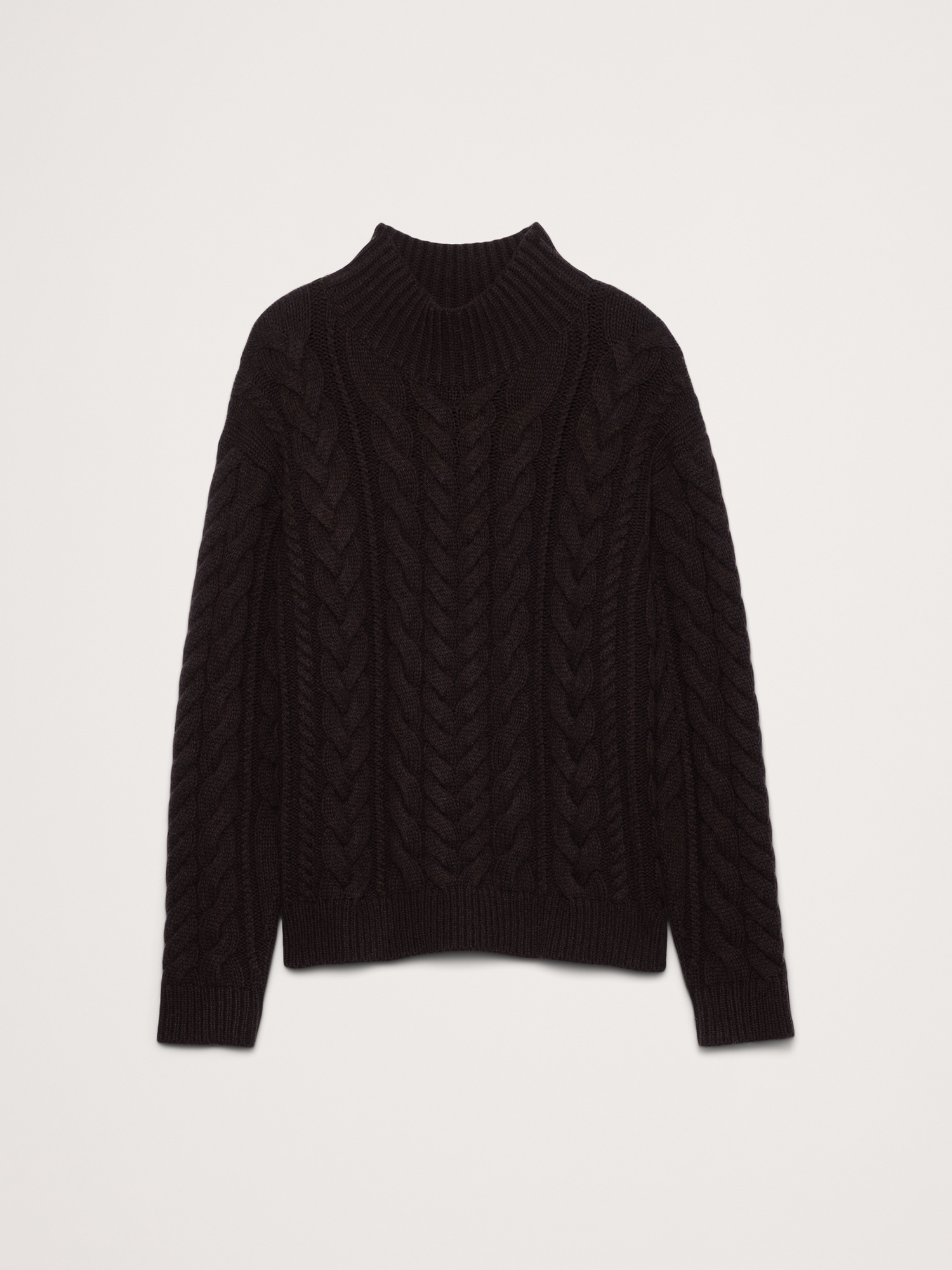 Image number 4 showing, Italian Merino-Blend Mock-Neck Sweater