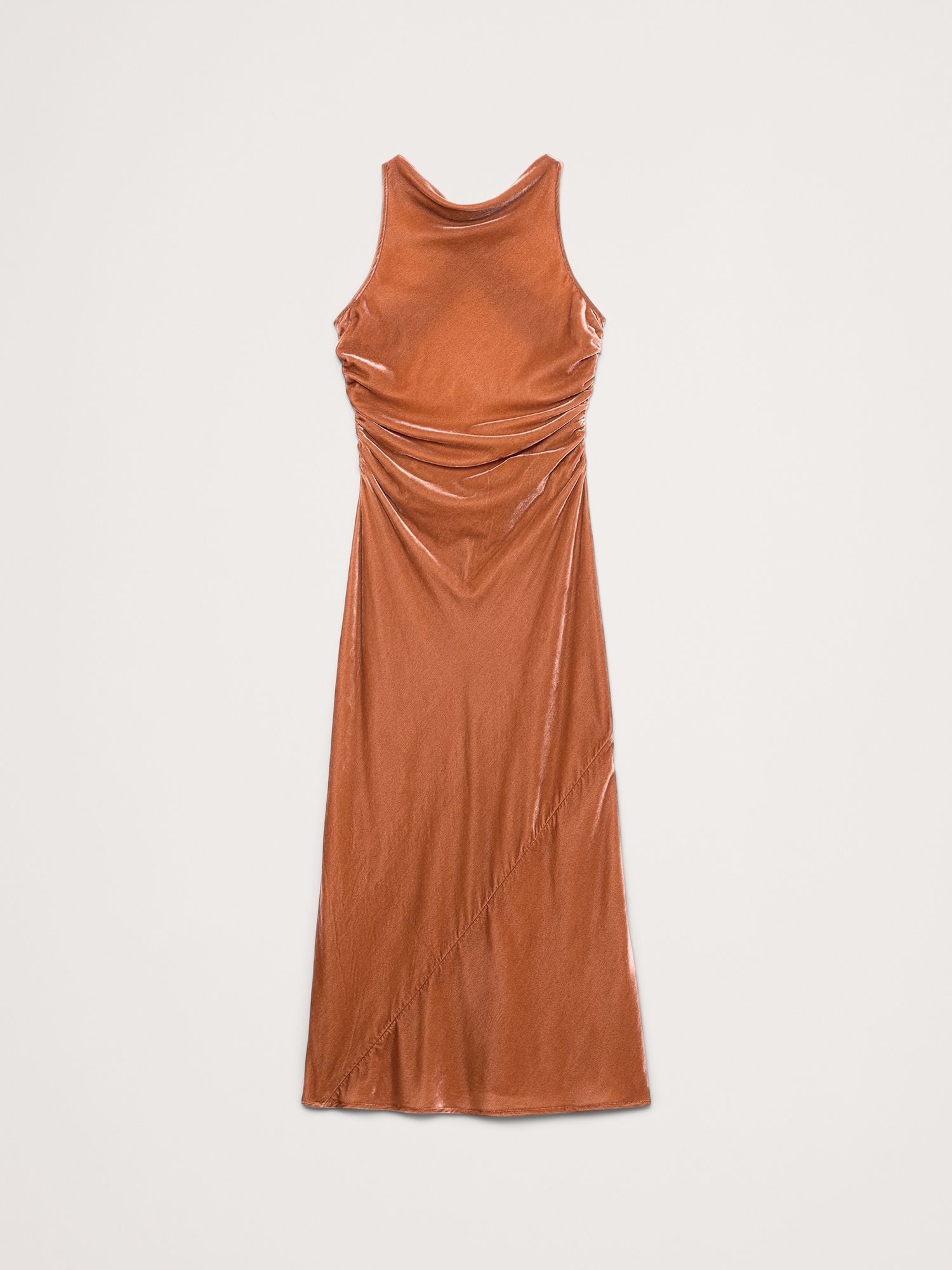 Image number 4 showing, Velvet Cowl-Neck Gown