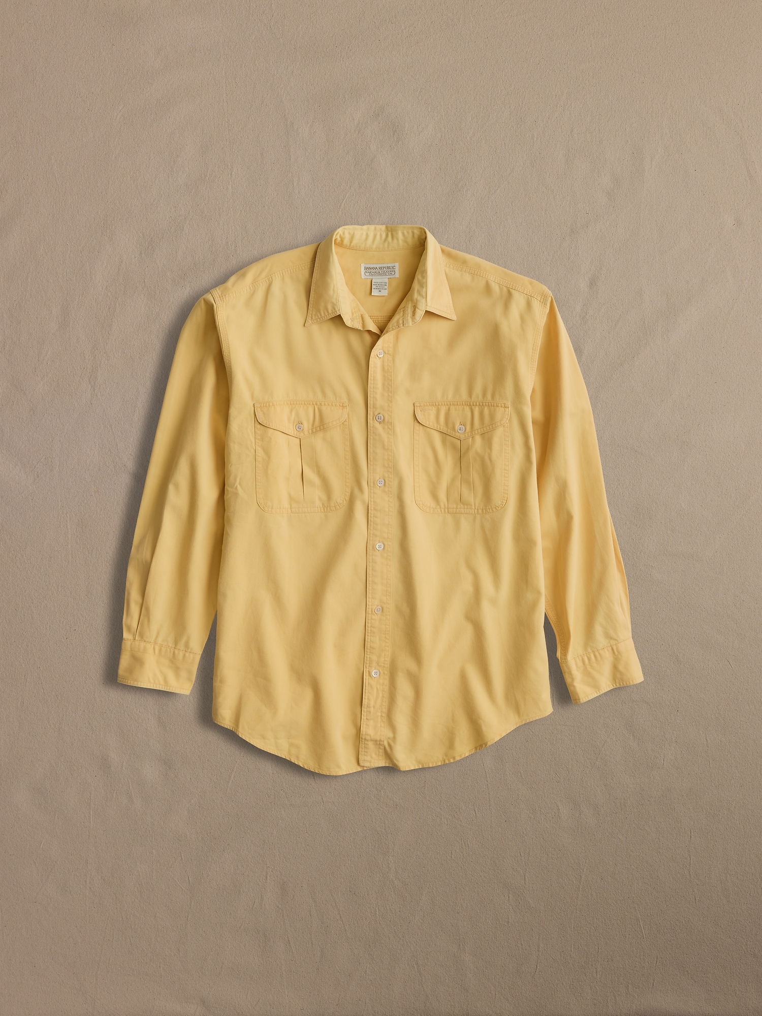 ARCHIVE Yellow Button-Down Shirt size M - Butter Yellow