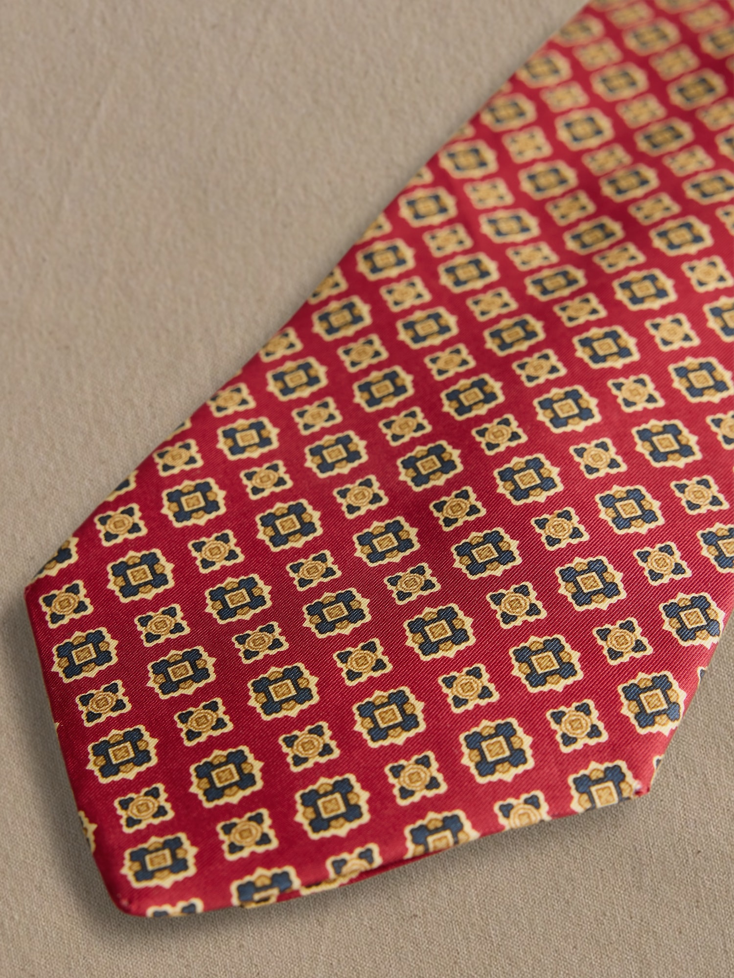 Image number 3 showing, ARCHIVE Red Geo Silk Tie