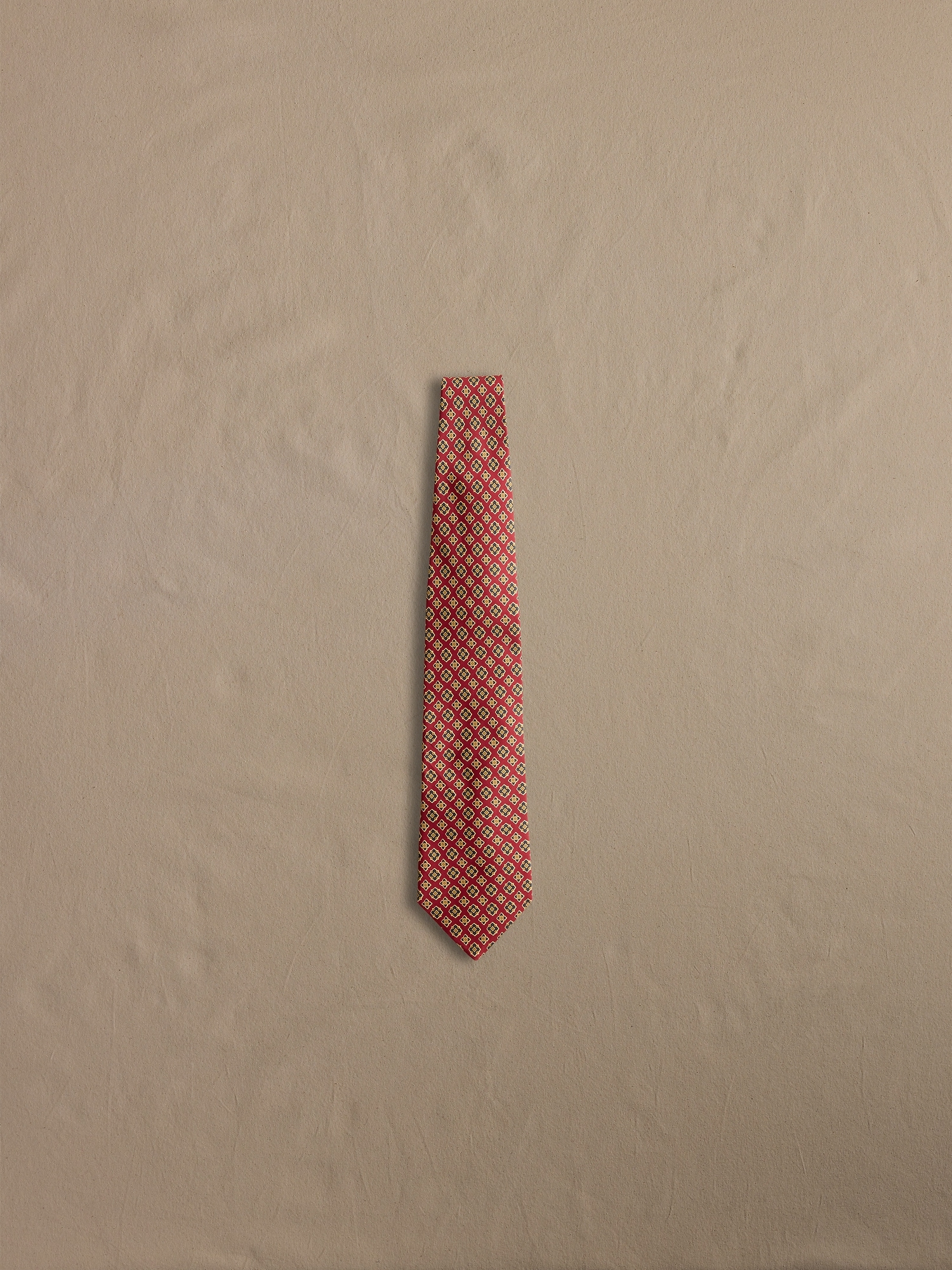 ARCHIVE Red Geo Silk Tie