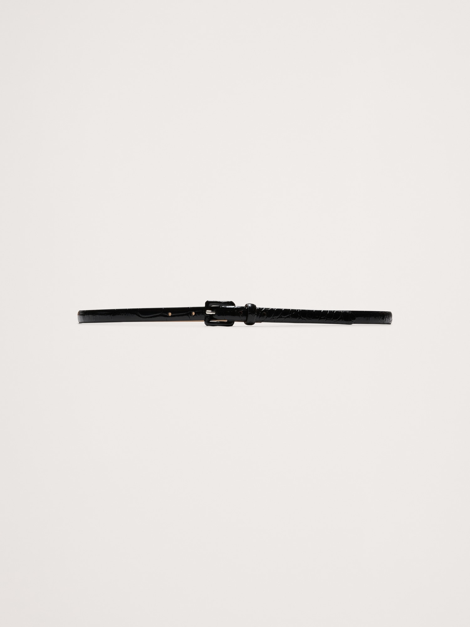 Image number 2 showing, Embossed Leather Skinny Belt