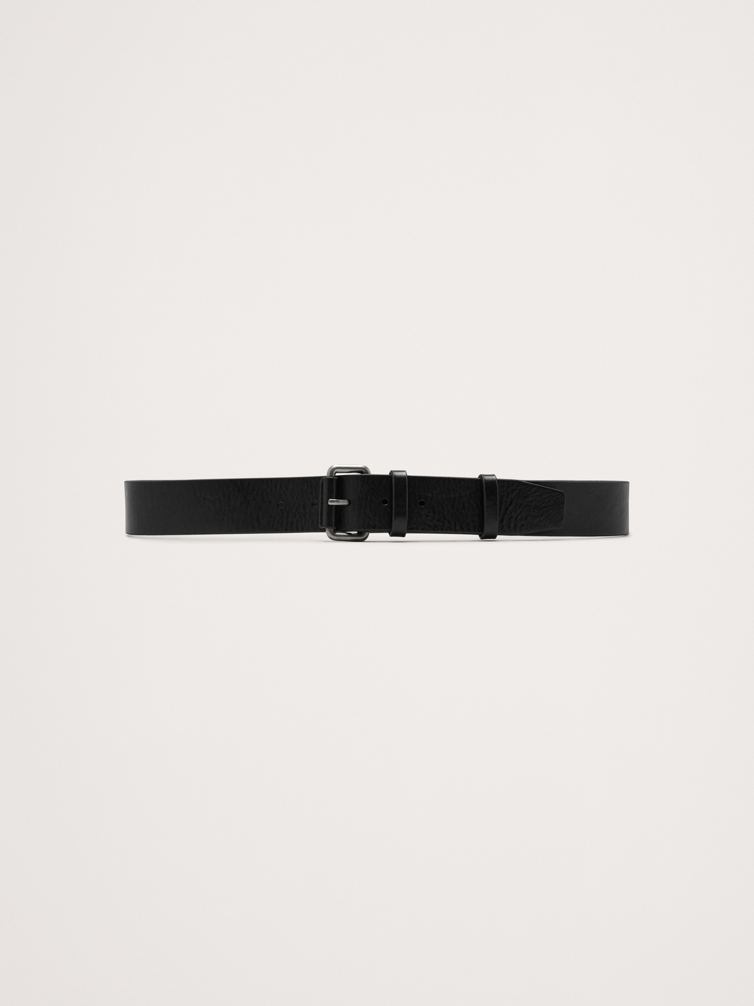Женский ремень Banana Republic Leather Belt with Covered Roller Buckle, цвет: Чёрный кожаный — фото 2