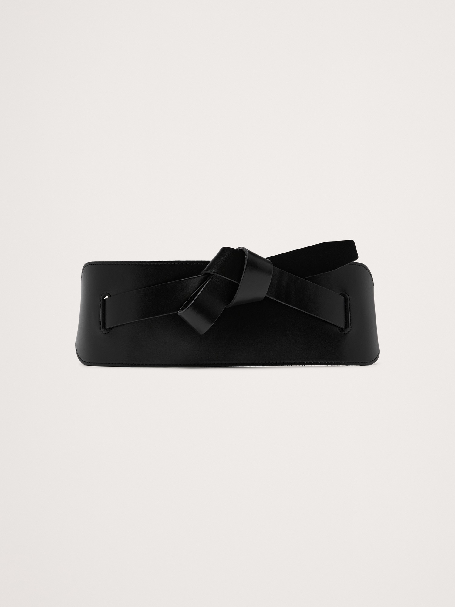Женский ремень Banana Republic Knotted Leather Corset Belt, цвет: Чёрный — фото 2
