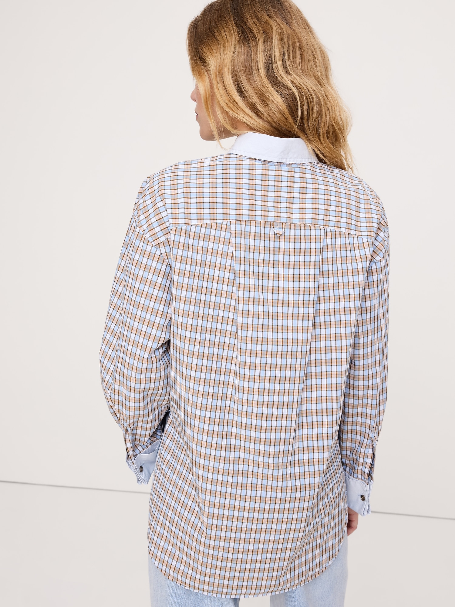 Image number 8 showing, Oversized Cotton Poplin Banker Shirt