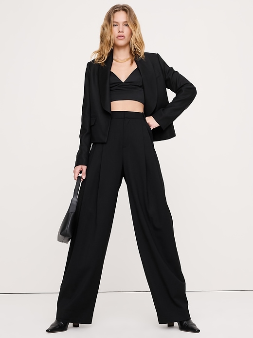 Cropped Tuxedo Jacket