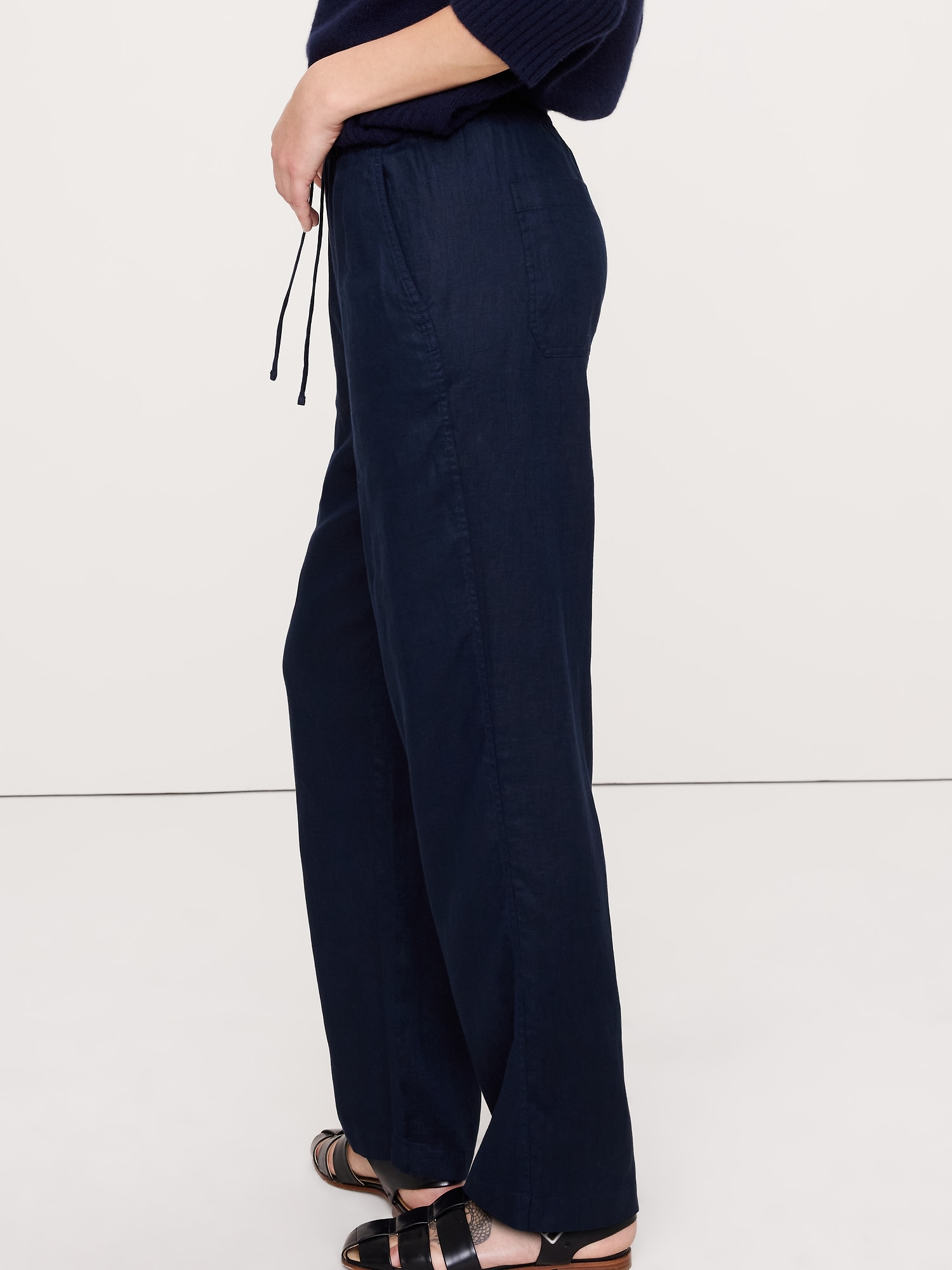 Image number 7 showing, Linen Pull-On Ankle Pant