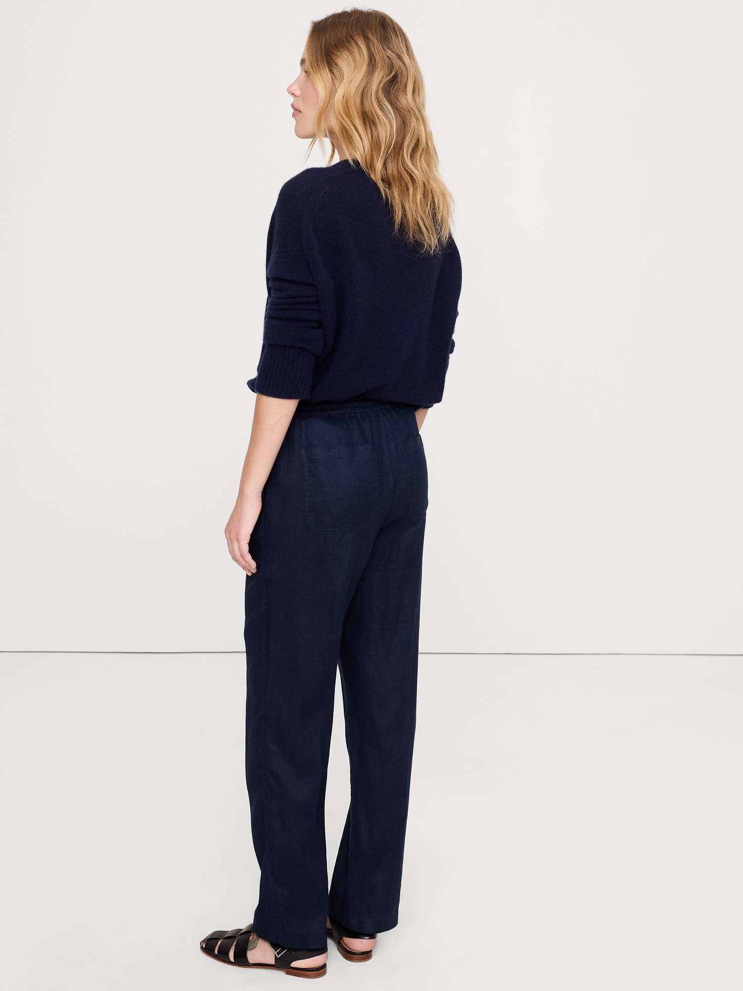 Image number 6 showing, Linen Pull-On Ankle Pant