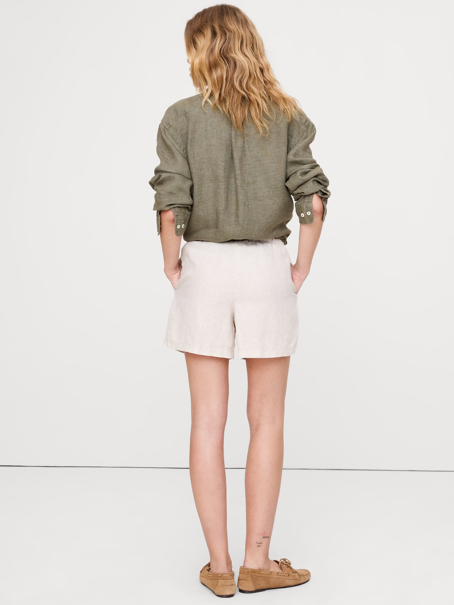 Image number 5 showing, Linen Pull-On 4" Short