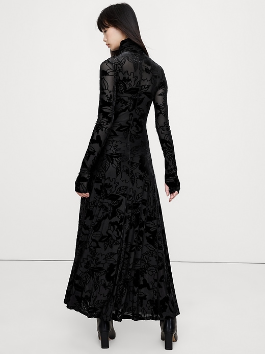 Burnout Velvet Maxi Dress