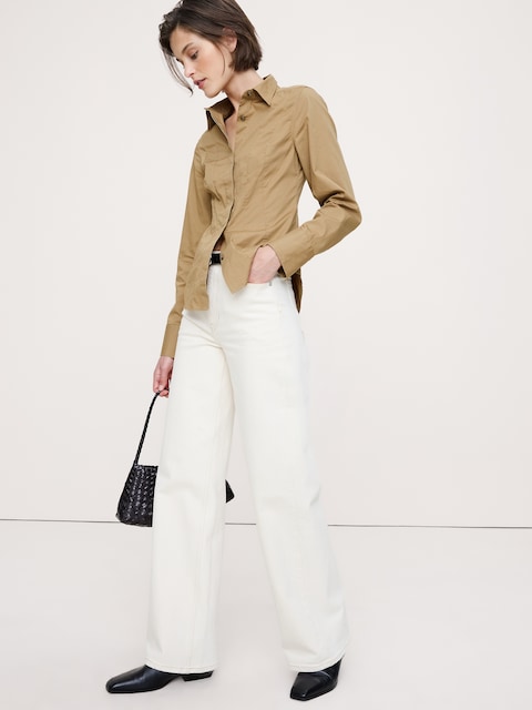Stretch-Cotton Hourglass Shirt