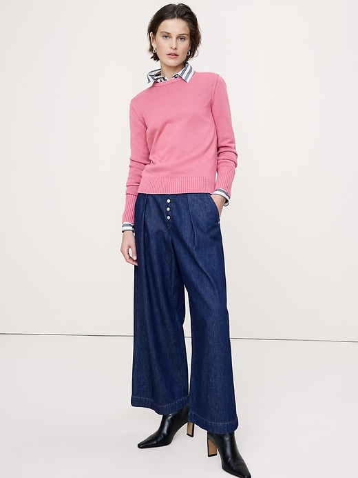 The Fireside Sweater in Merino-Cotton