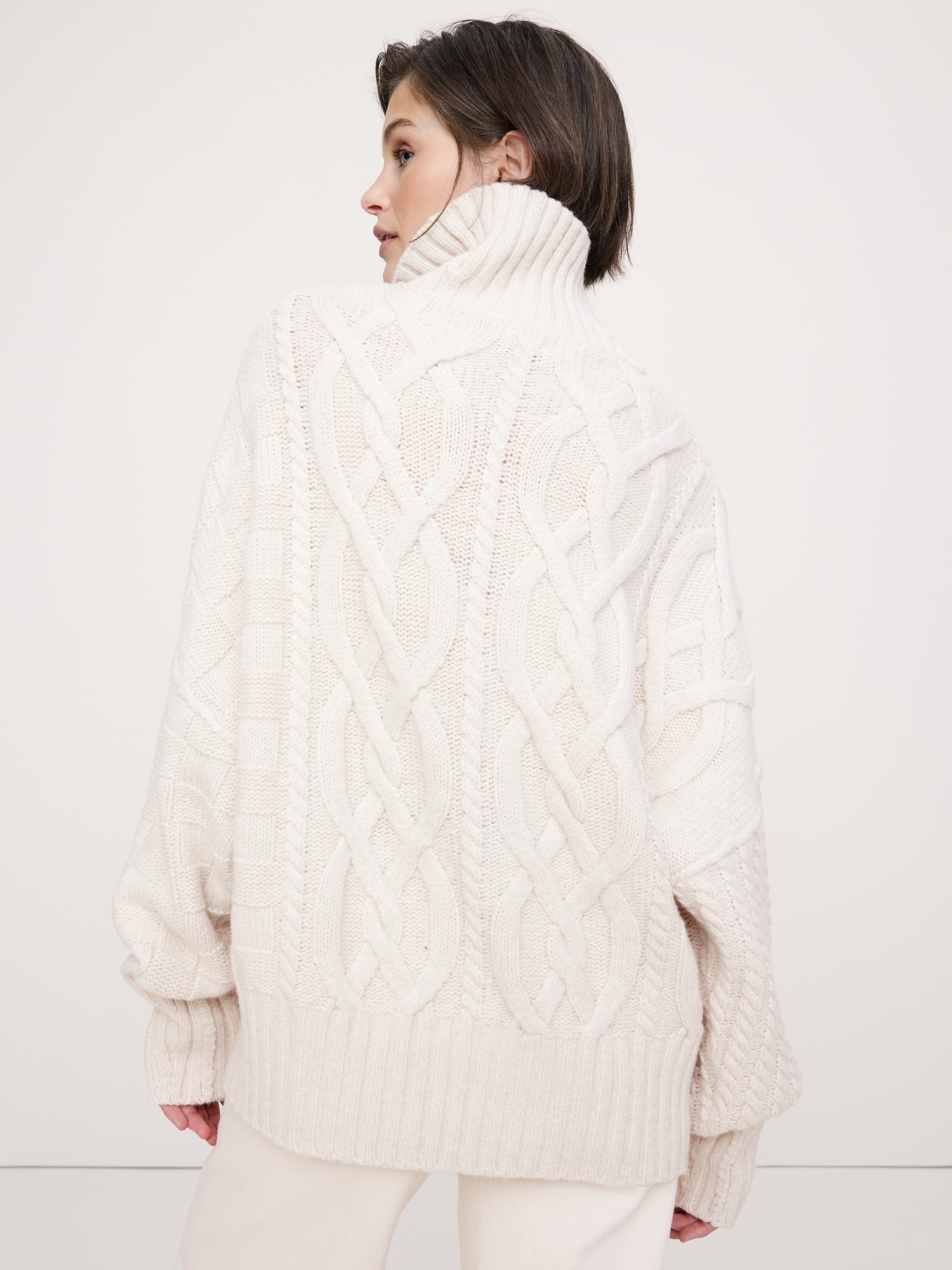 Image number 3 showing, Italian Merino-Blend Mixed-Stitch Sweater
