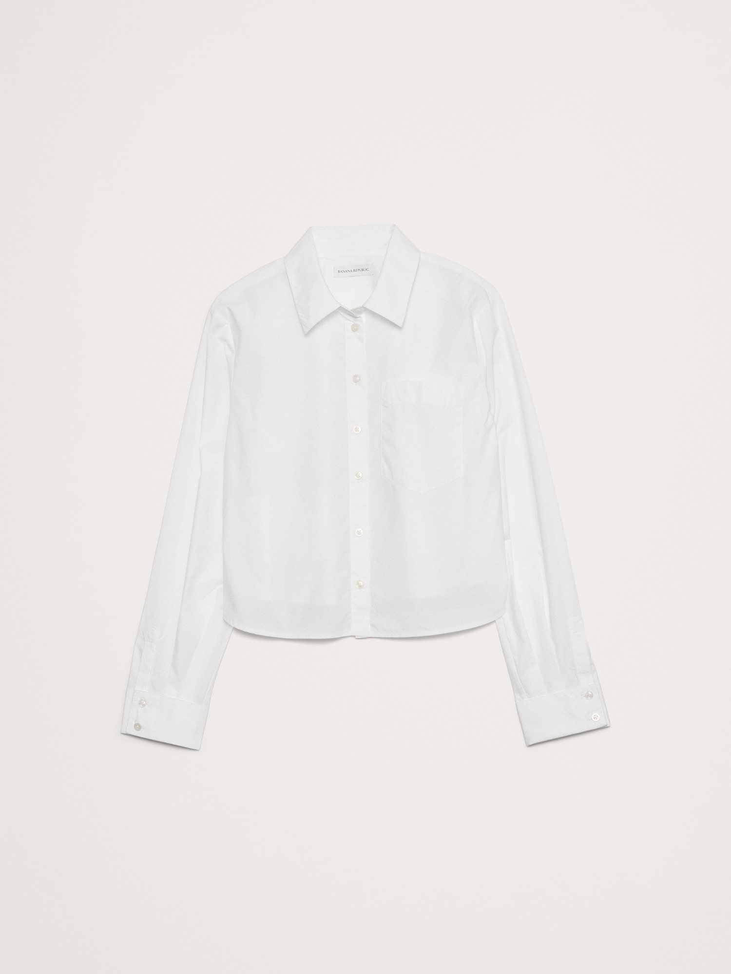 Image number 7 showing, Cotton Poplin Ruffle-Back Shirt