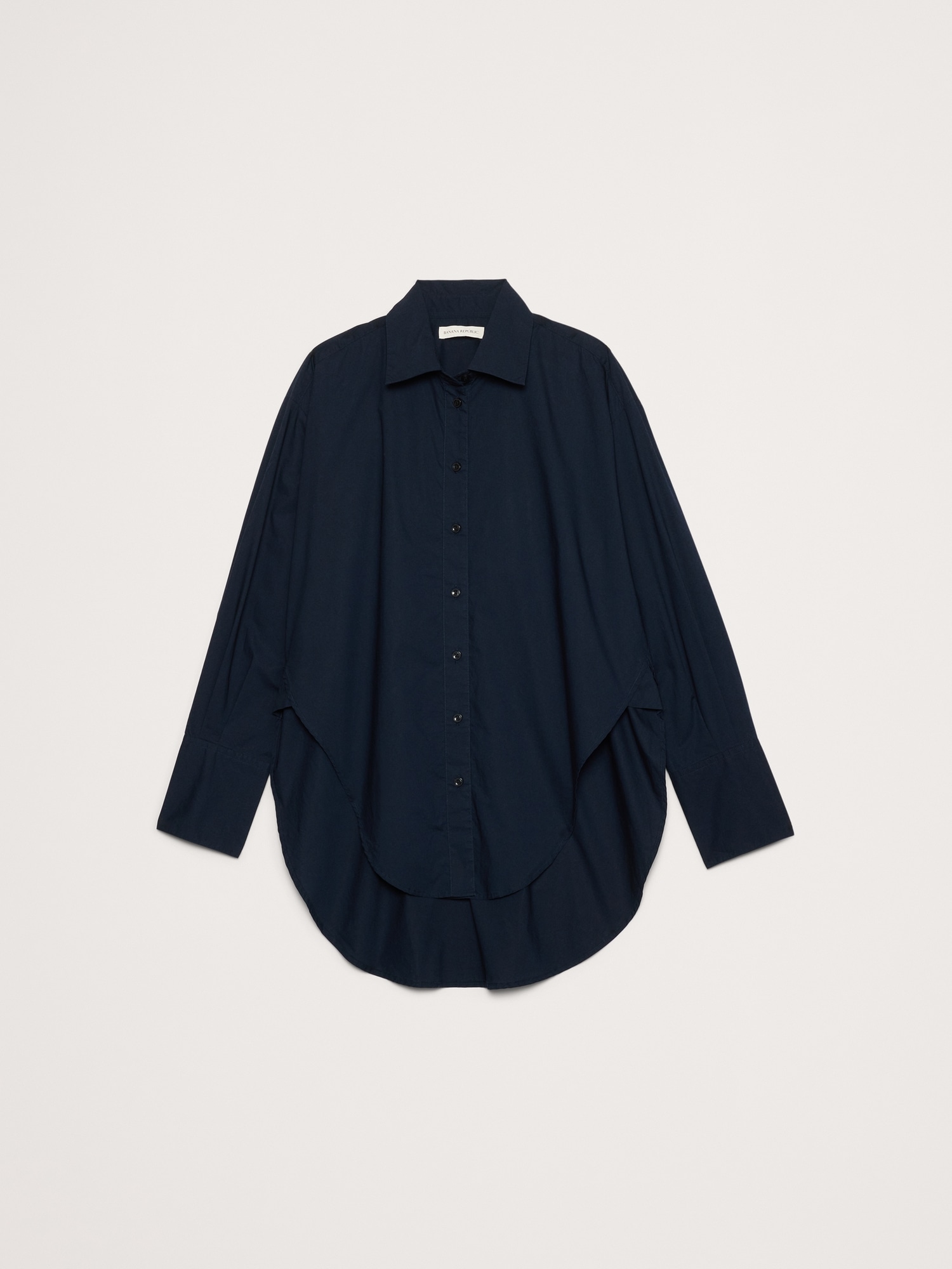 Image number 5 showing, Cotton Poplin Curve-Hem Shirt
