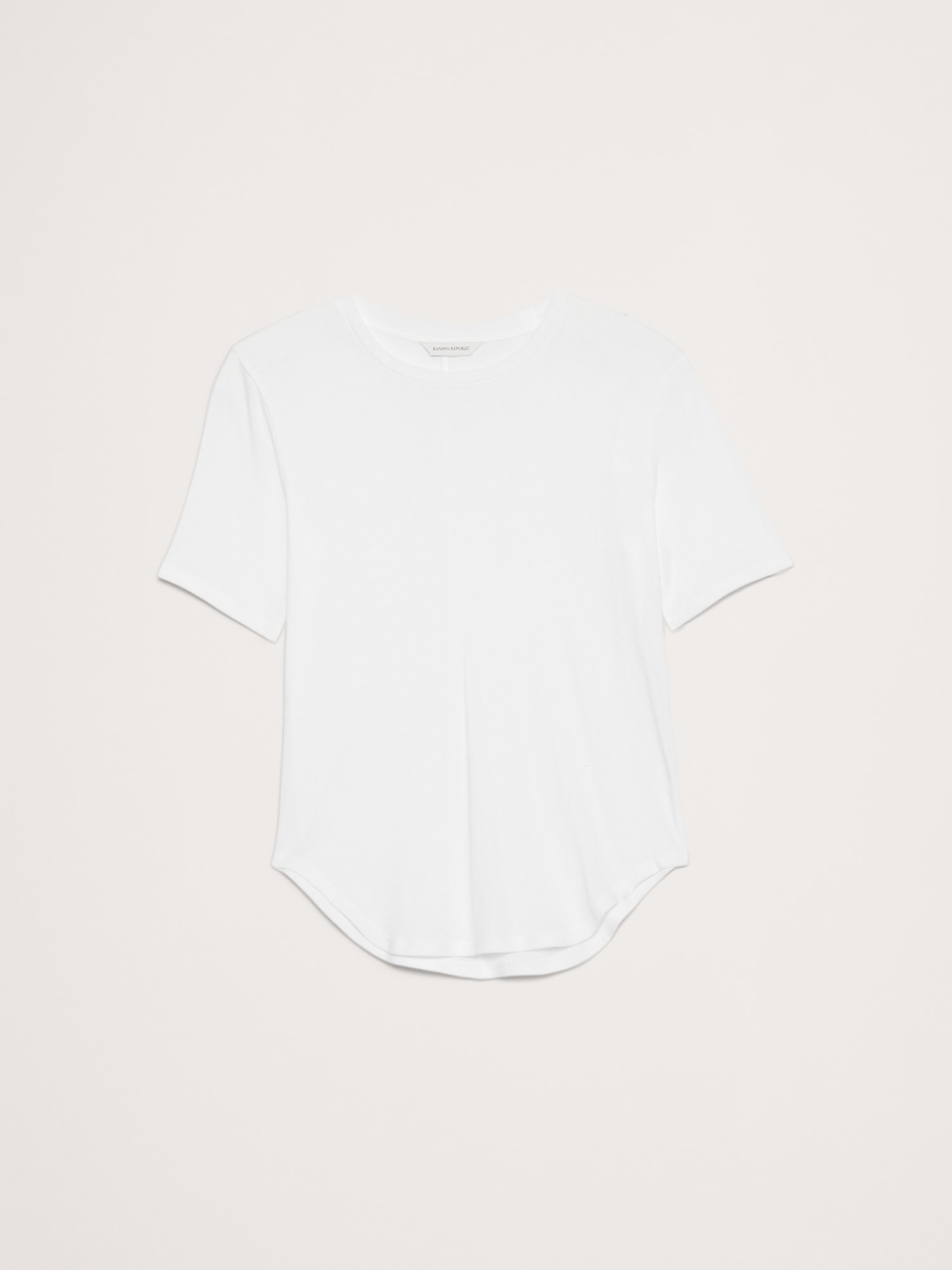 Image number 4 showing, Baby Rib Cotton Elbow-Sleeve T-Shirt