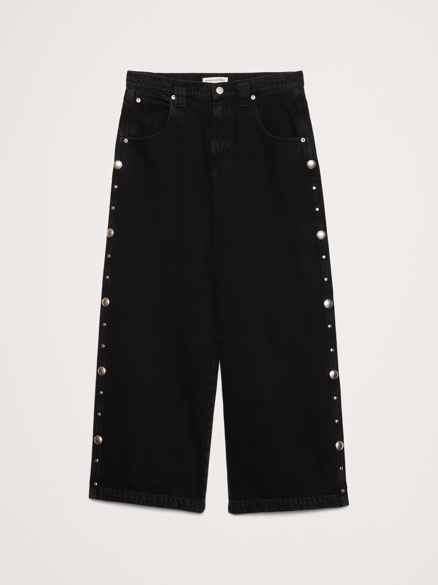 Image number 6 showing, Low-Rise Loose Studded Ankle Jean