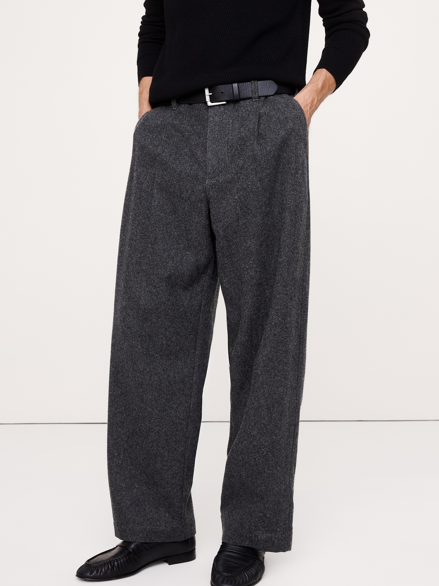 Image number 6 showing, Loose Pleated Wool-Blend Pant